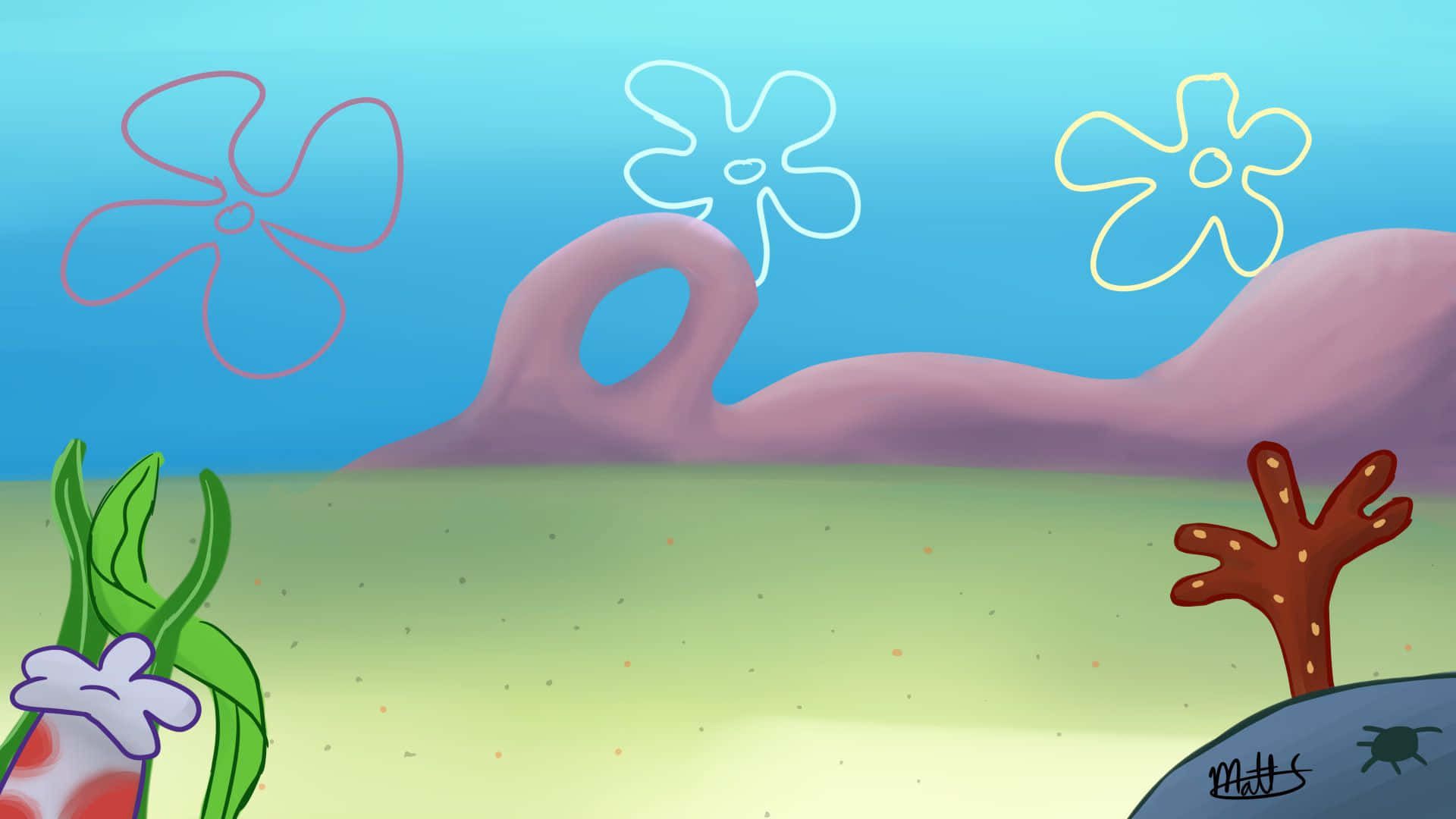 1920x1080 Spongebob Aesthetic Desktop Wallpaper