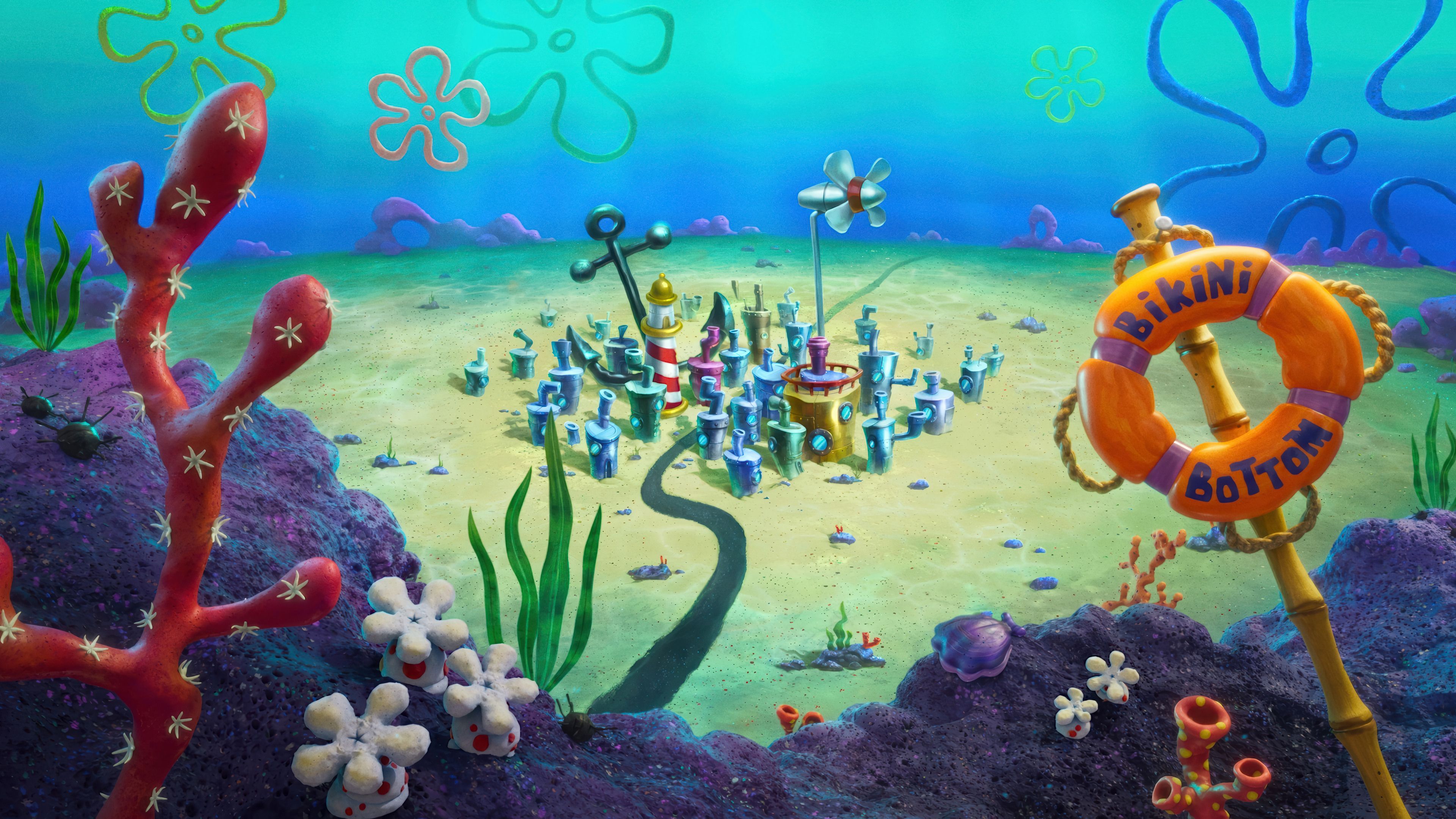3840x2160 Bikini Bottom SpongeBob Movie: Search for SquarePants Wallpaper 4K HD PC