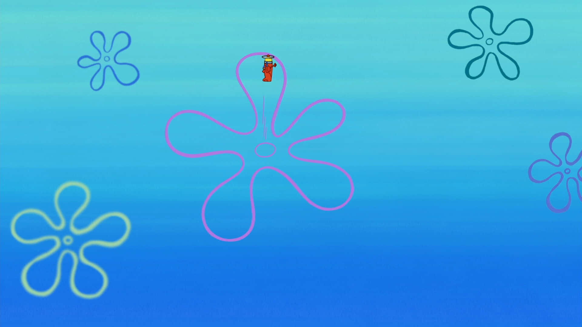1920x1080 Download SpongeBob Flower Bikini Bottom Background