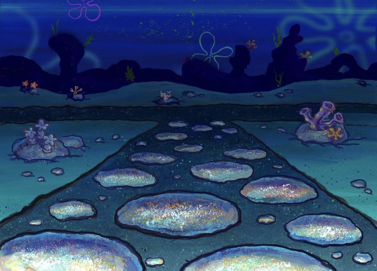 1200x864 Bikini Bottom at night is very beautiful