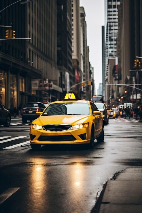 493x740 Yellow Taxi Photo Free High Quality Picture