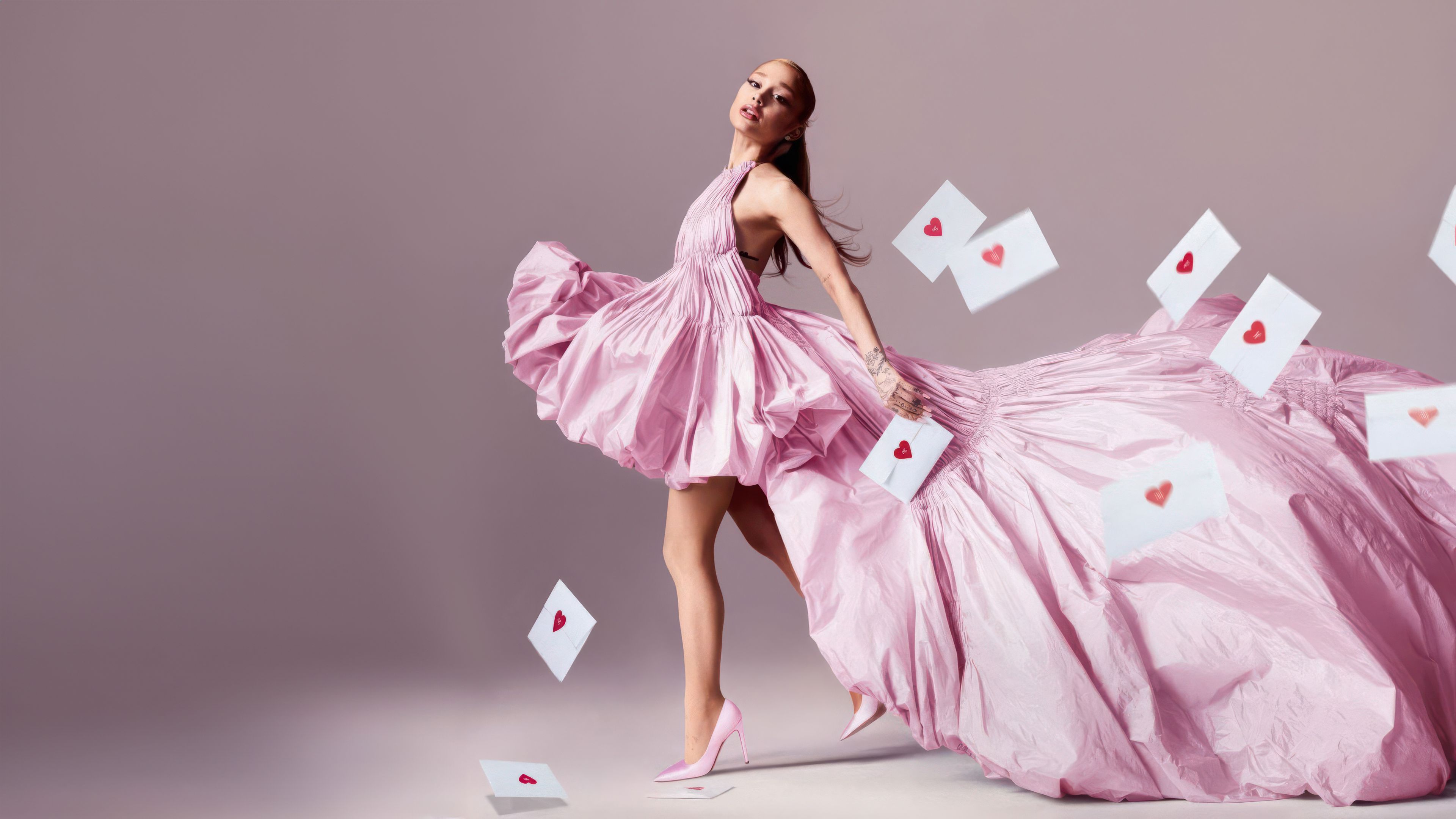 3840x2160 Ariana Grande Lovenotes Fragrance 2024 Wallpaper, HD Celebrities Wallpaper, 4k Wallpaper, Image, Background, Photos and Picture