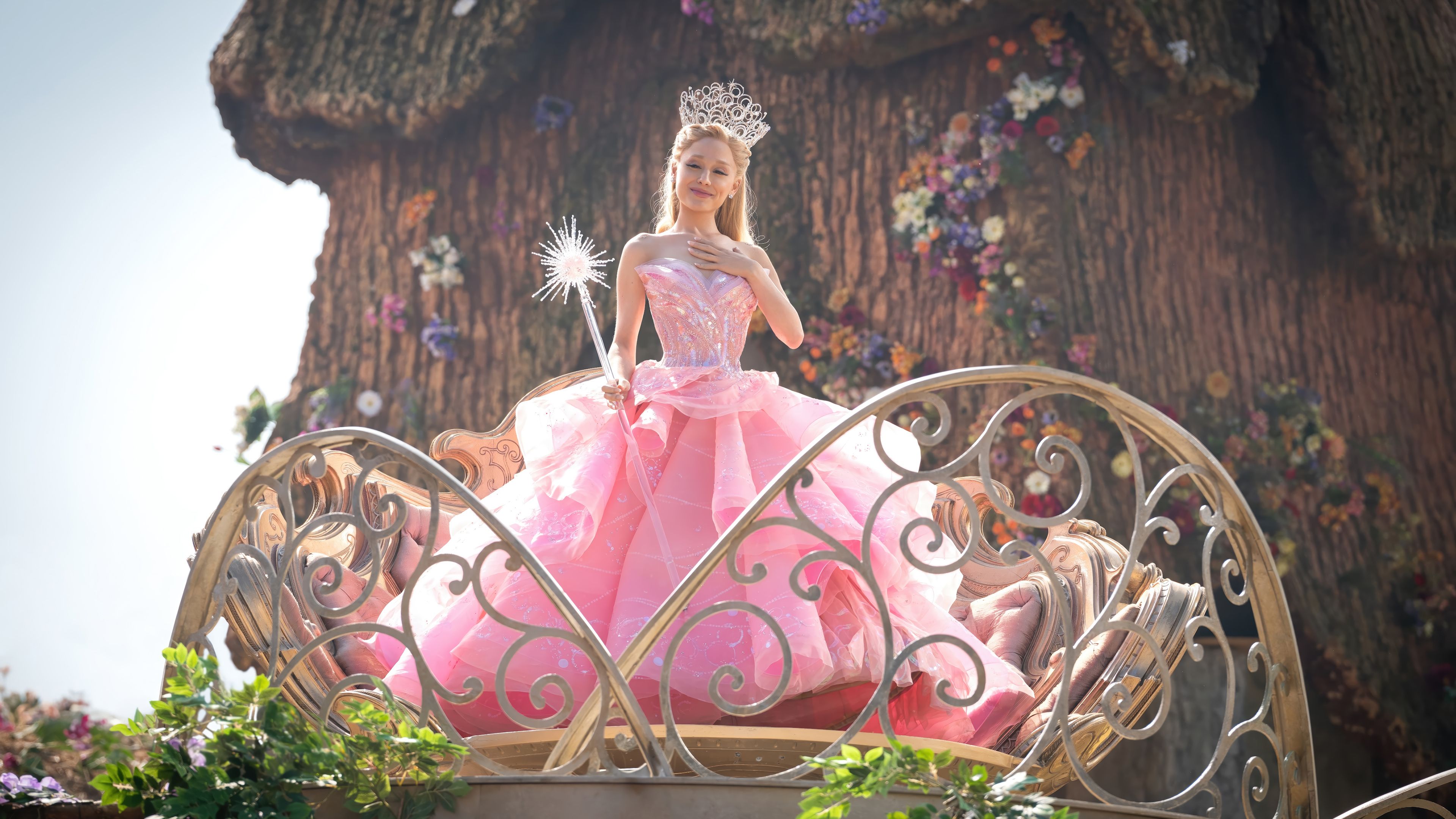 3840x2160 Wicked Movie 2024 Galinda Ariana Grande Wallpaper 4K HD PC a