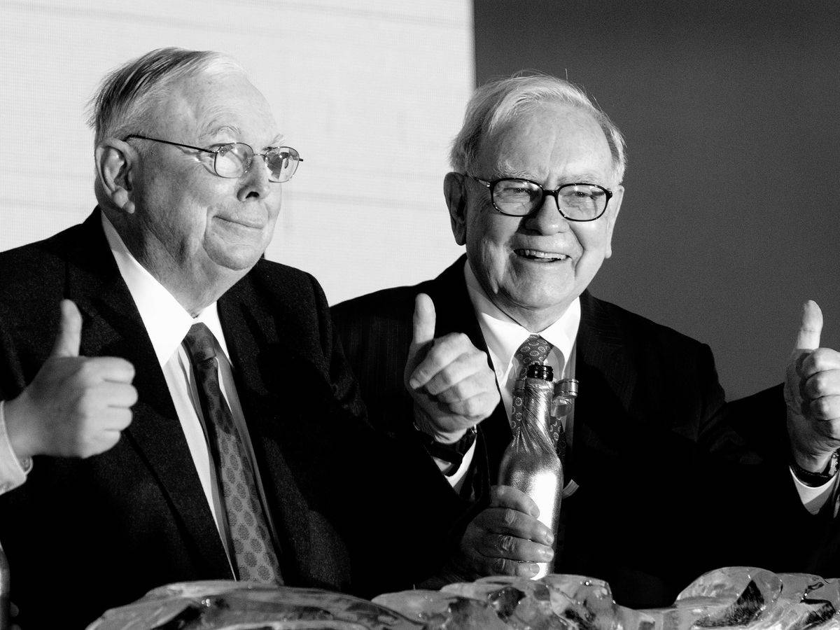 1200x900 Download Warren Buffett Charlie Munger Black And White Photography Wallpaper