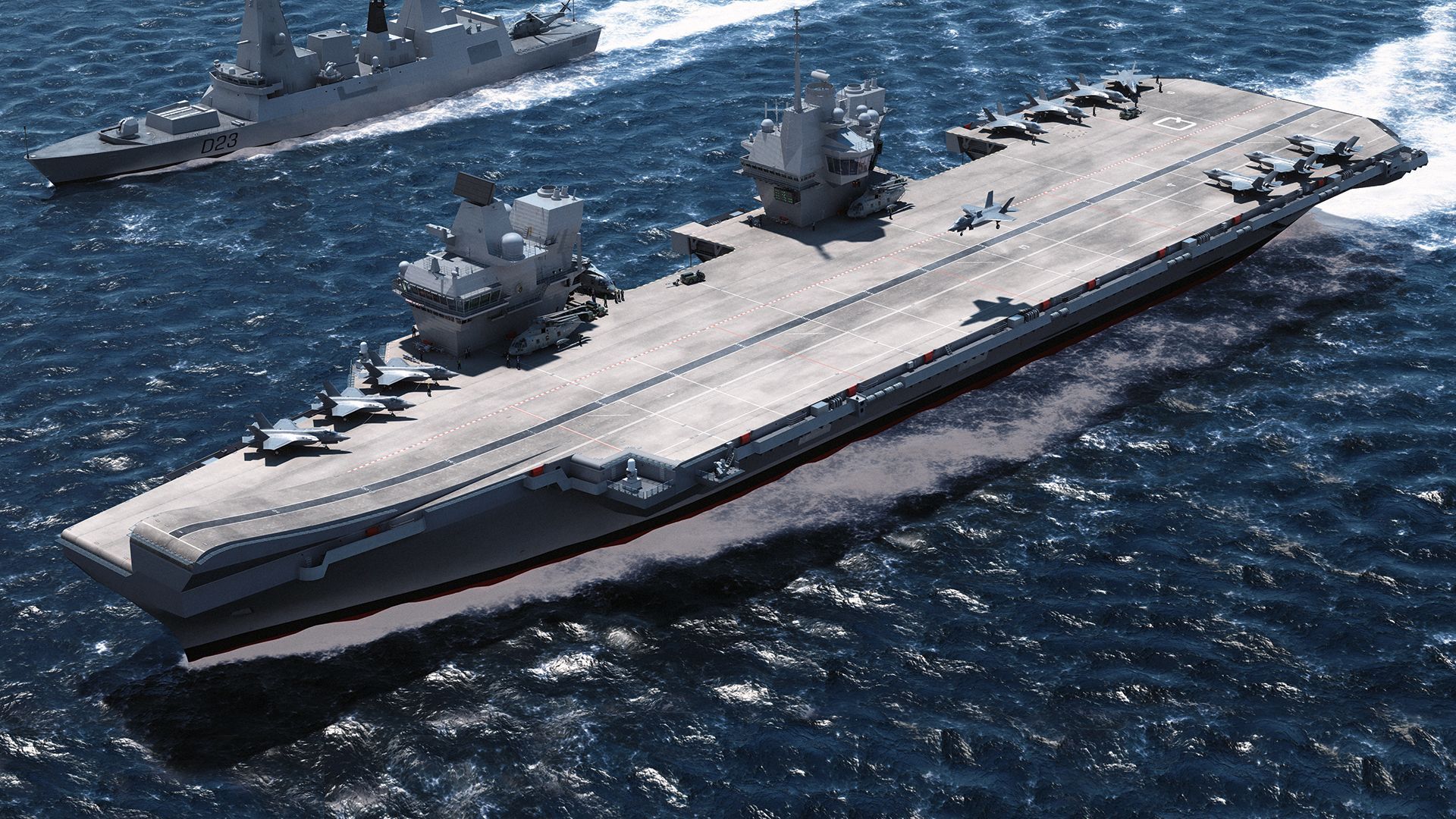 1920x1080 HMS Queen Elizabeth: the 000 tonne gun