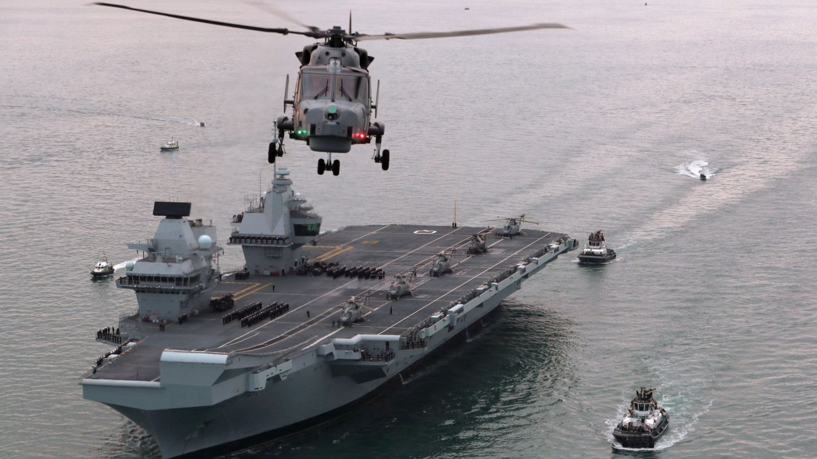 1600x900 facts about HMS Queen Elizabeth (the Navy's largest ever ship). ITV News Meridian