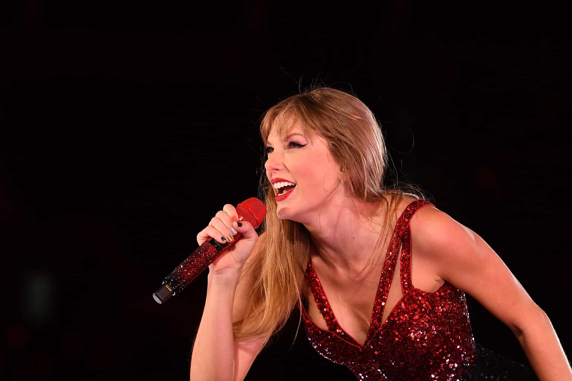 1920x1280 Download Taylor Swift Red Sequin Dress Performance Wallpaper