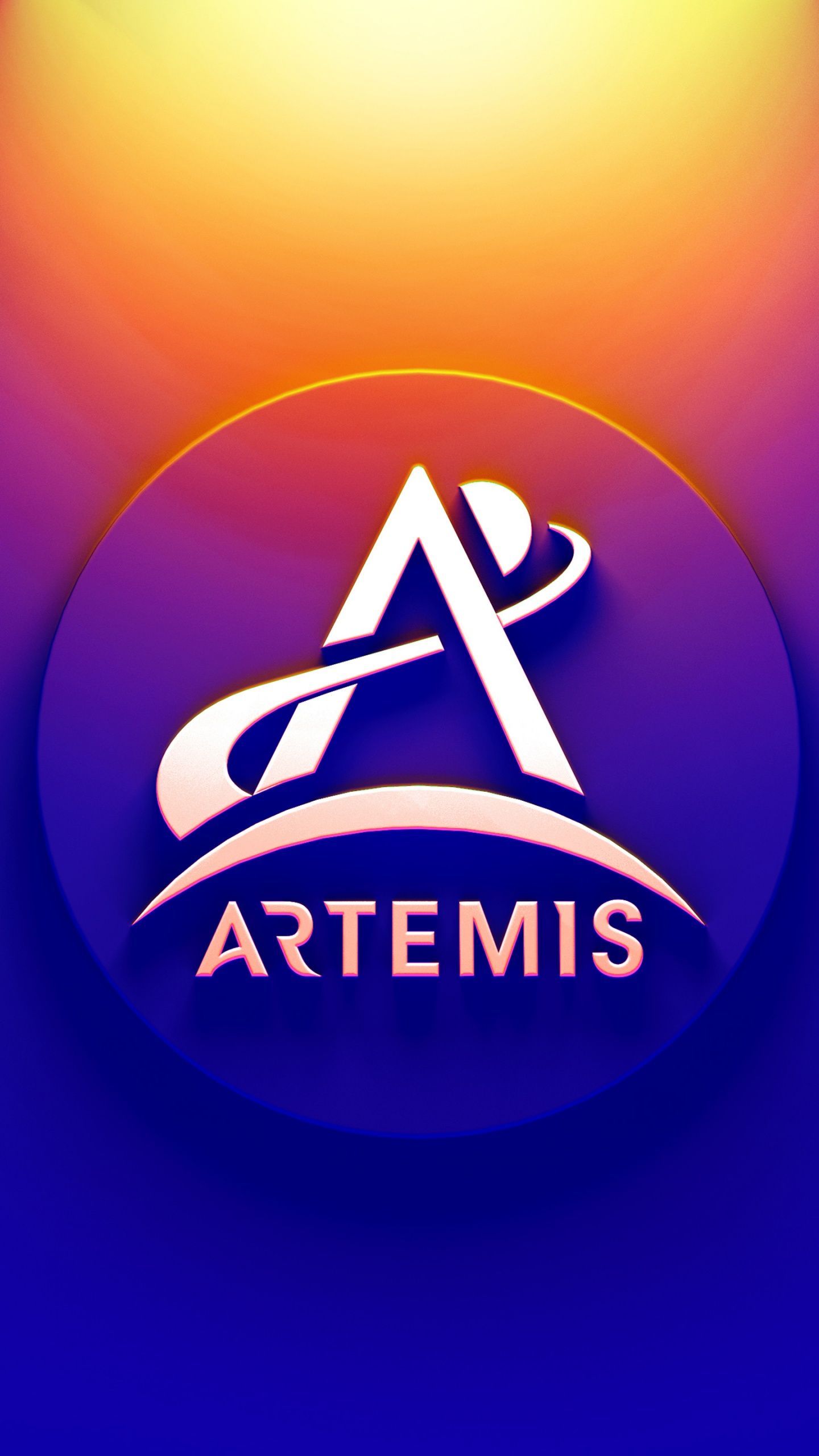 1440x2560 NASA Artemis Wallpaper 4K, Gradient background, 5K