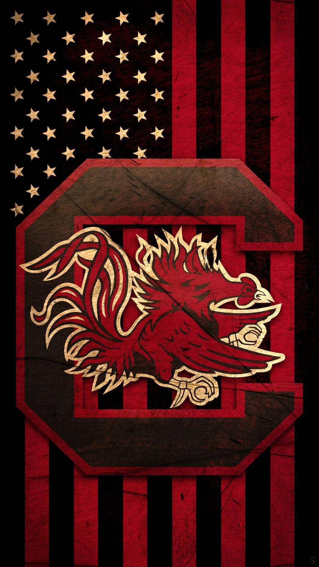 1080x1920 Download University Of South Carolina Mascot Flag Wallpaper
