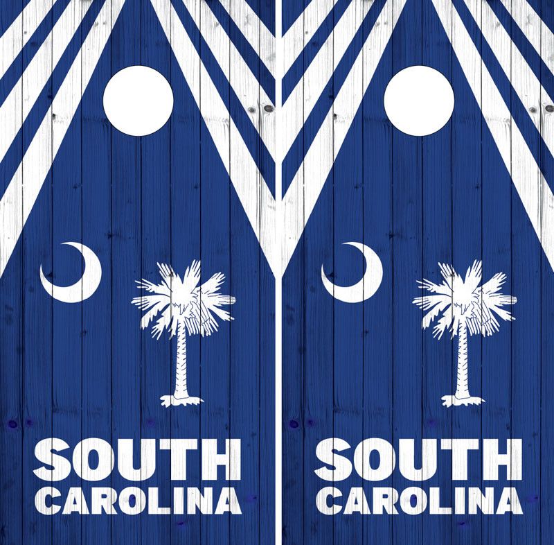800x786 Navy South Carolina Flag Cornhole Wraps and Skins