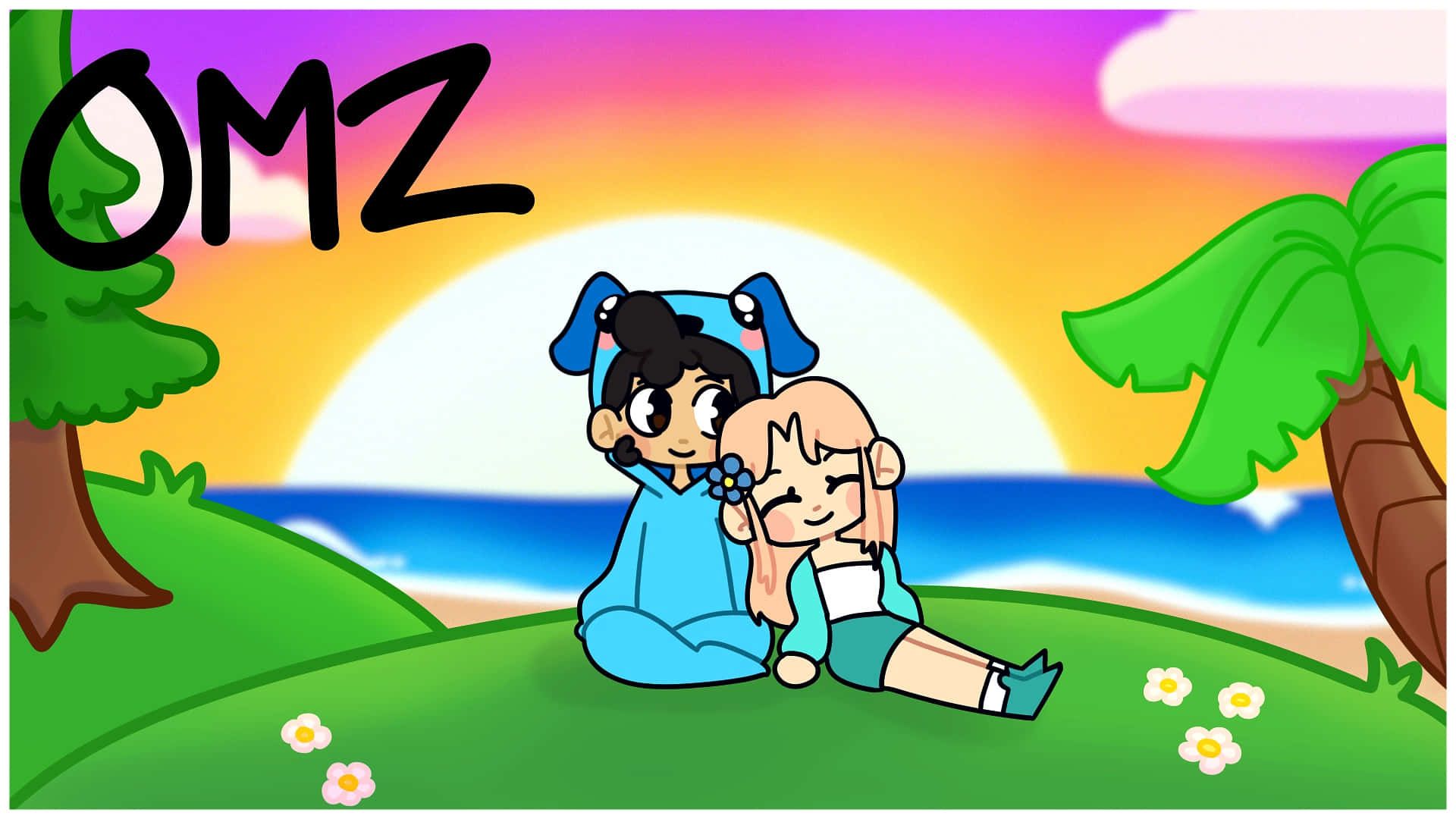 1920x1080 Download Omz Characters By The Beach Wallpaper