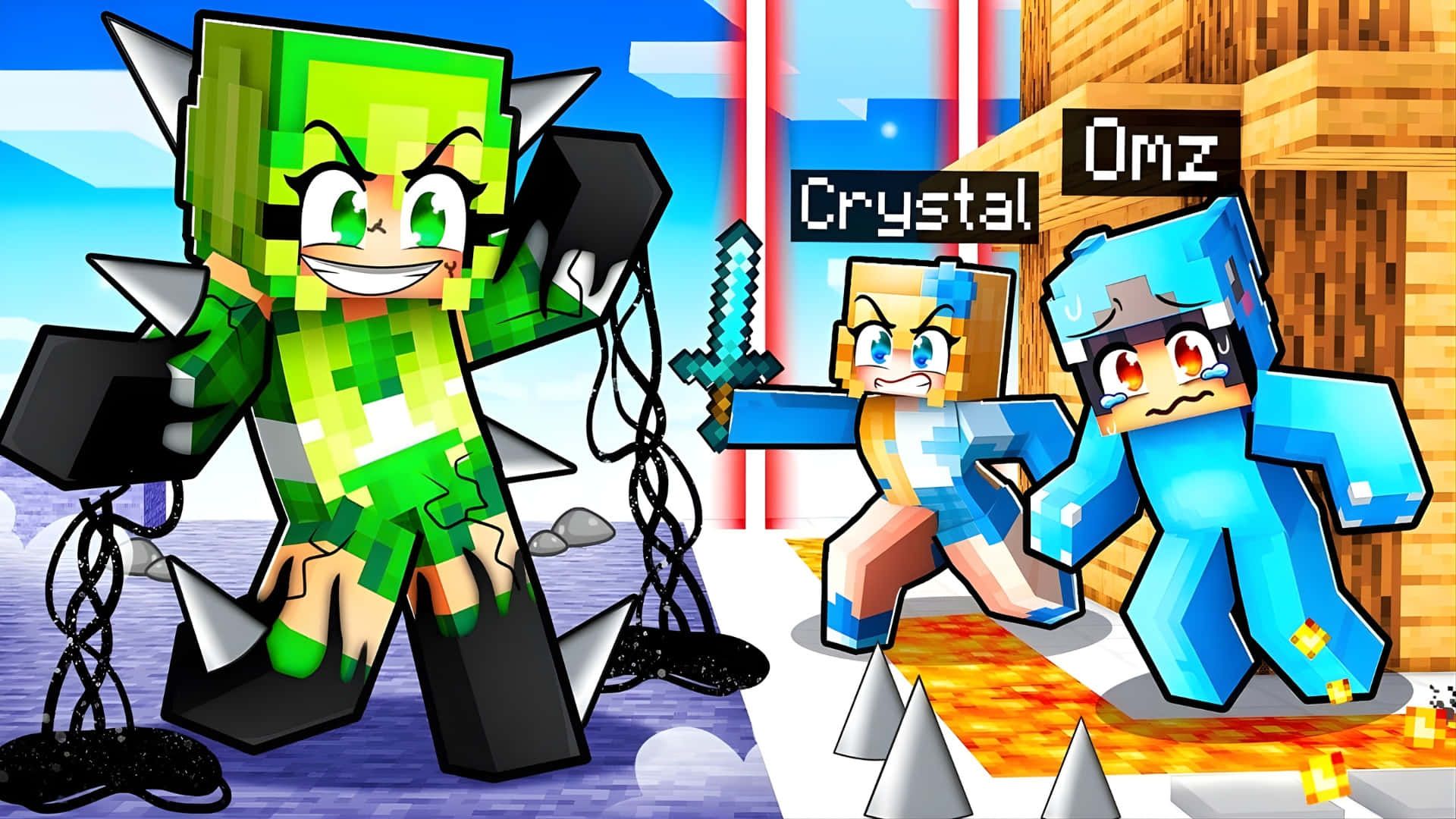 1920x1080 Download Omz And Crystal Minecraft Adventure Wallpaper