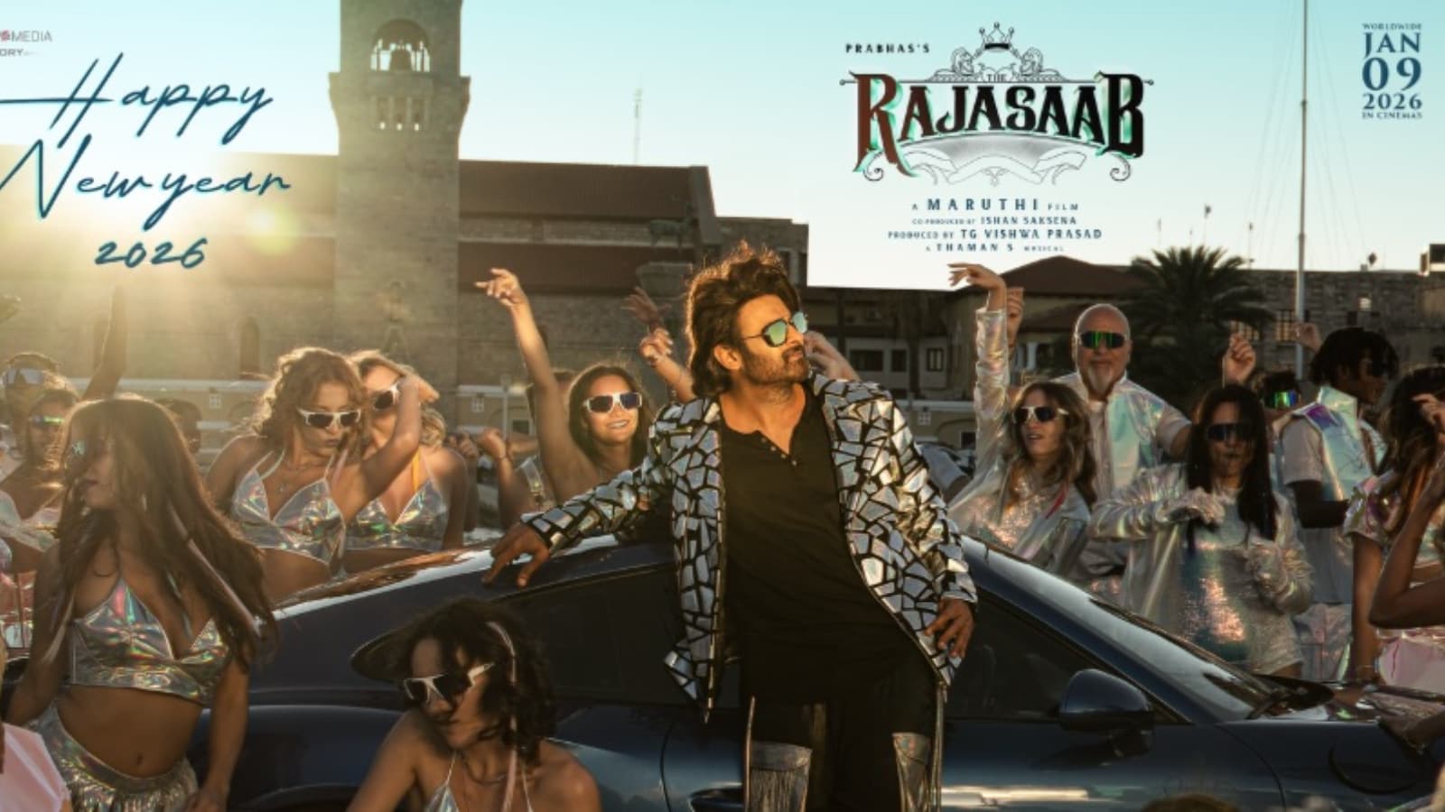 1600x900 The Raja Saab Makers Welcome 2026 With A New Poster Featuring Prabhas, Fans React. Telugu Cinema News