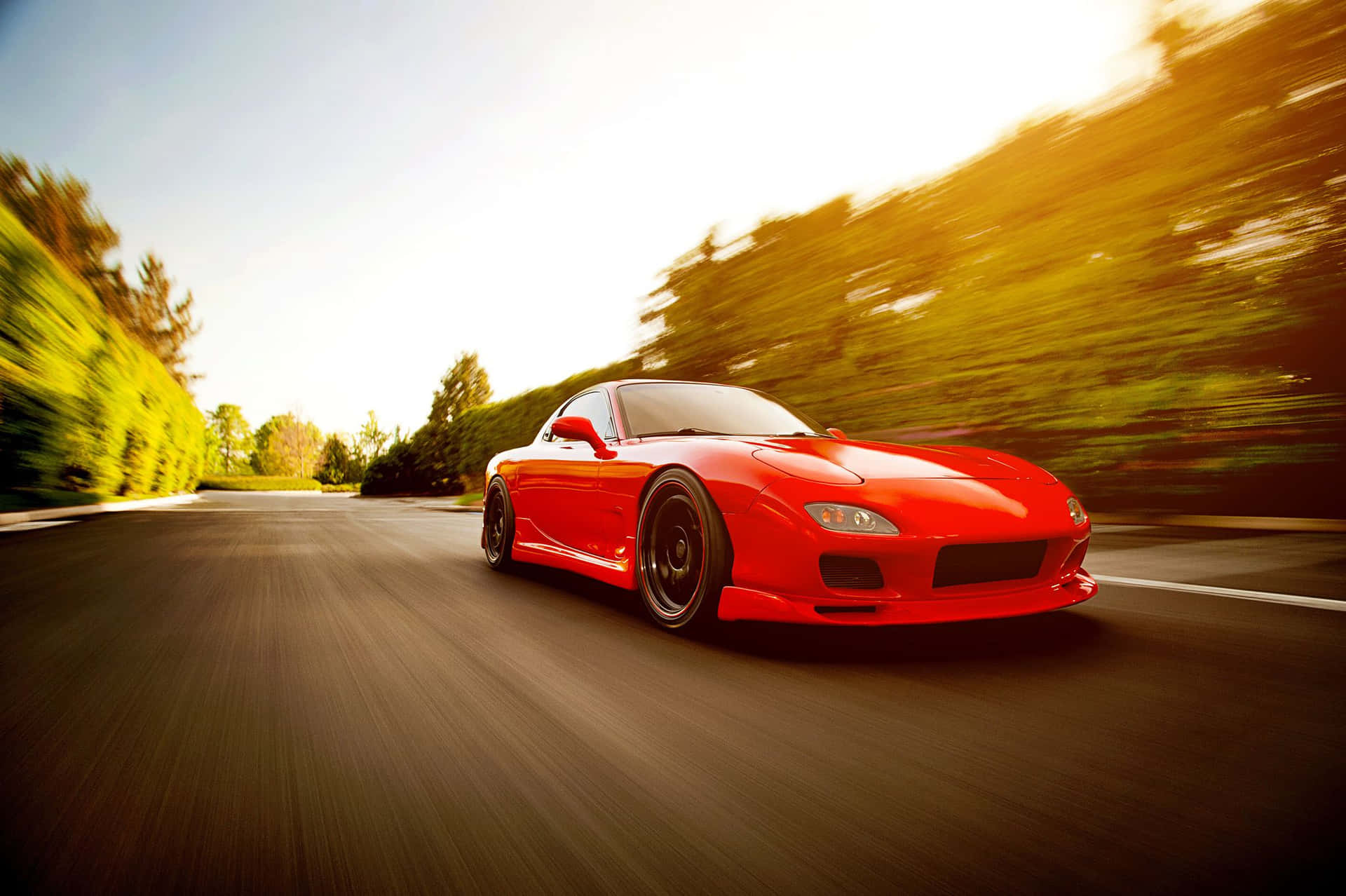 1920x1278 Download Red Mazda Rx7 Fc Classic Code With Speed Effect Wallpaper