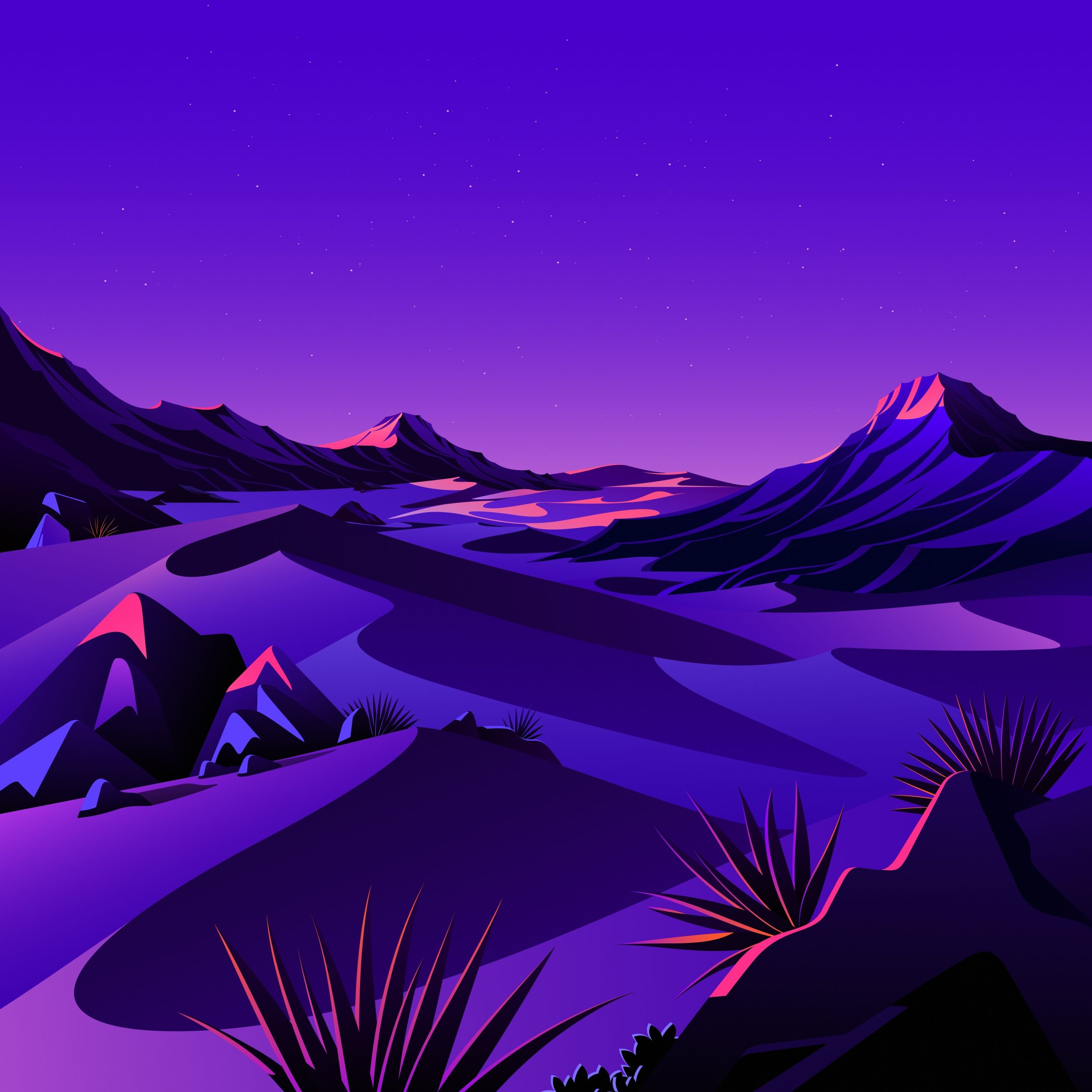 2732x2732 macOS Big Sur Wallpaper 4K, Aesthetic, Mountains, Rocks