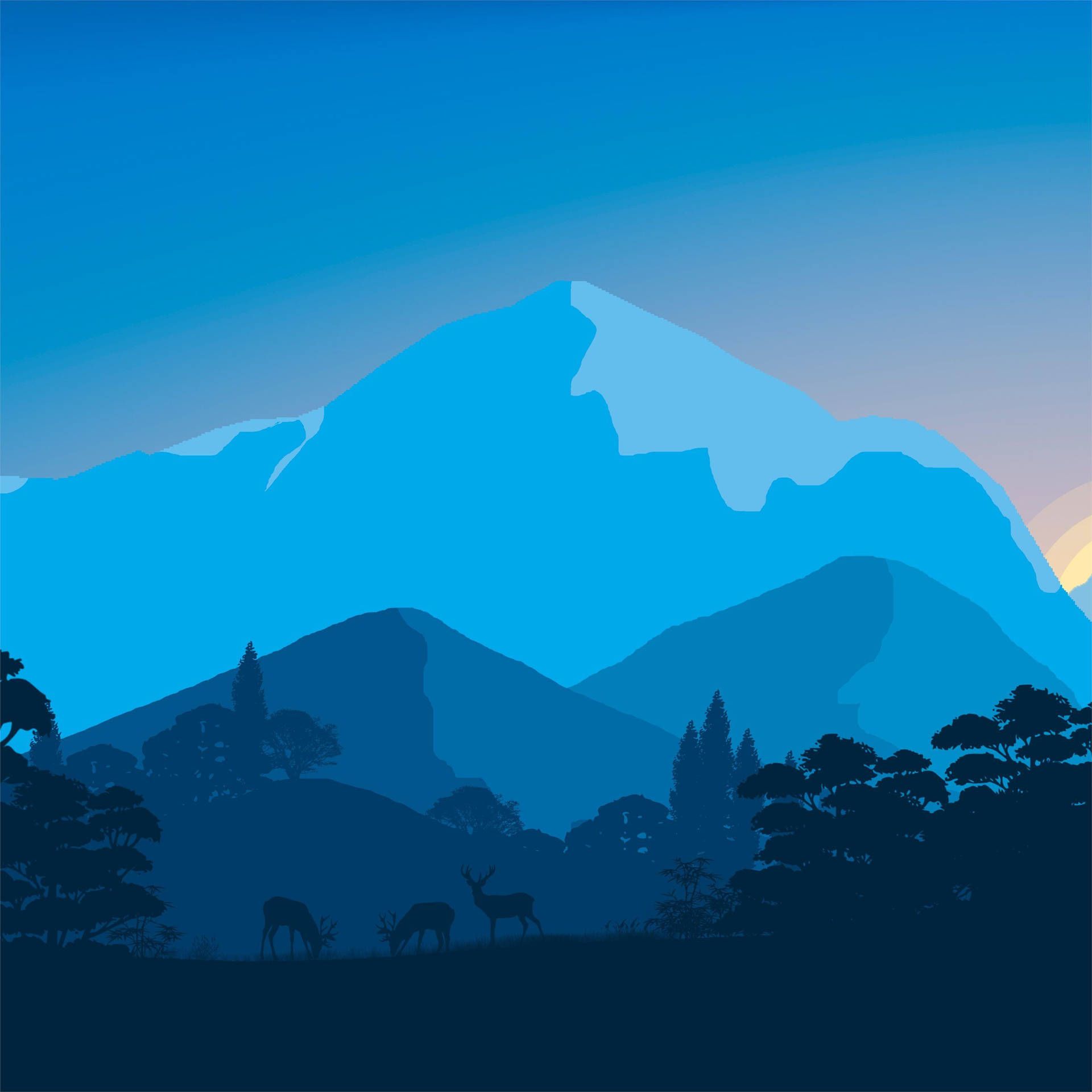 1920x1920 Download Astounding Best iPad Displayed Against Majestic Blue Mountains Wallpaper