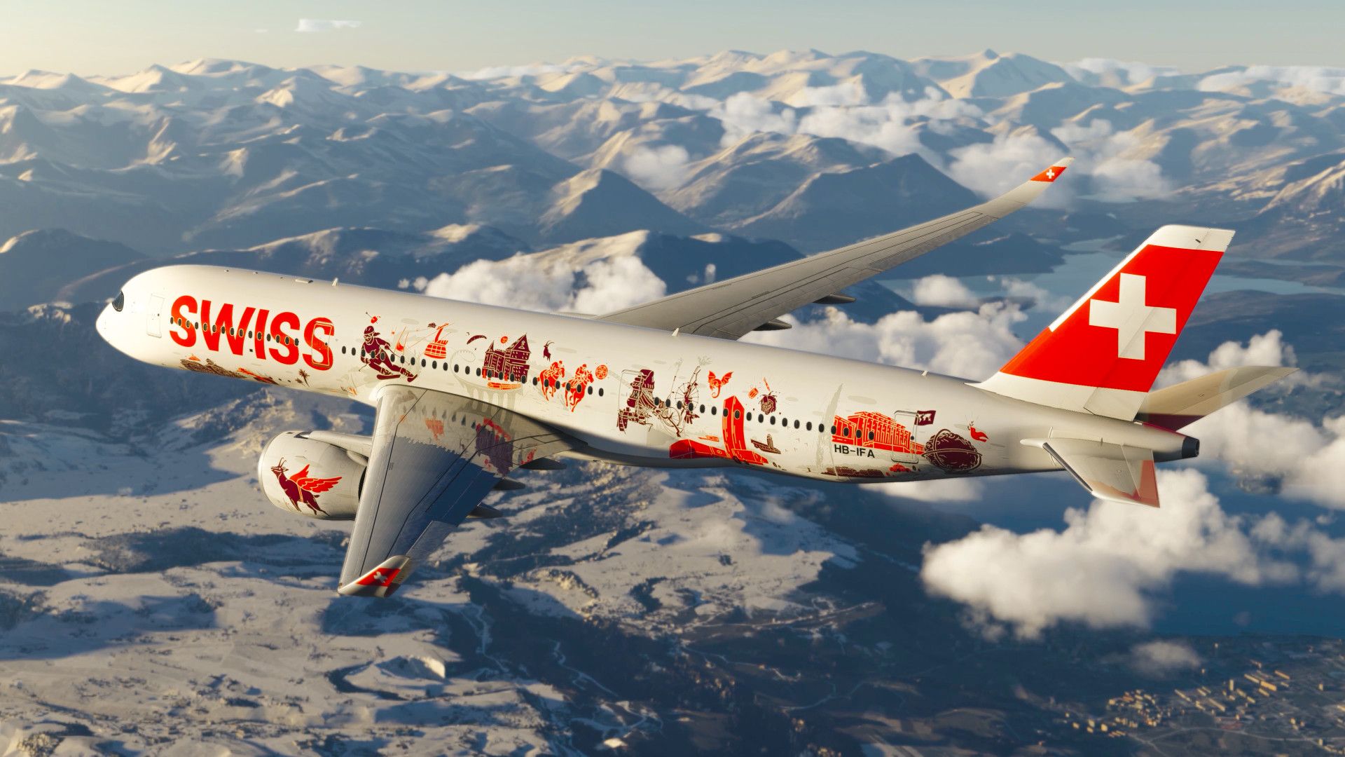 1920x1080 SWISS to fly Freddie Mercury, Helvetia and a marmot all over the world