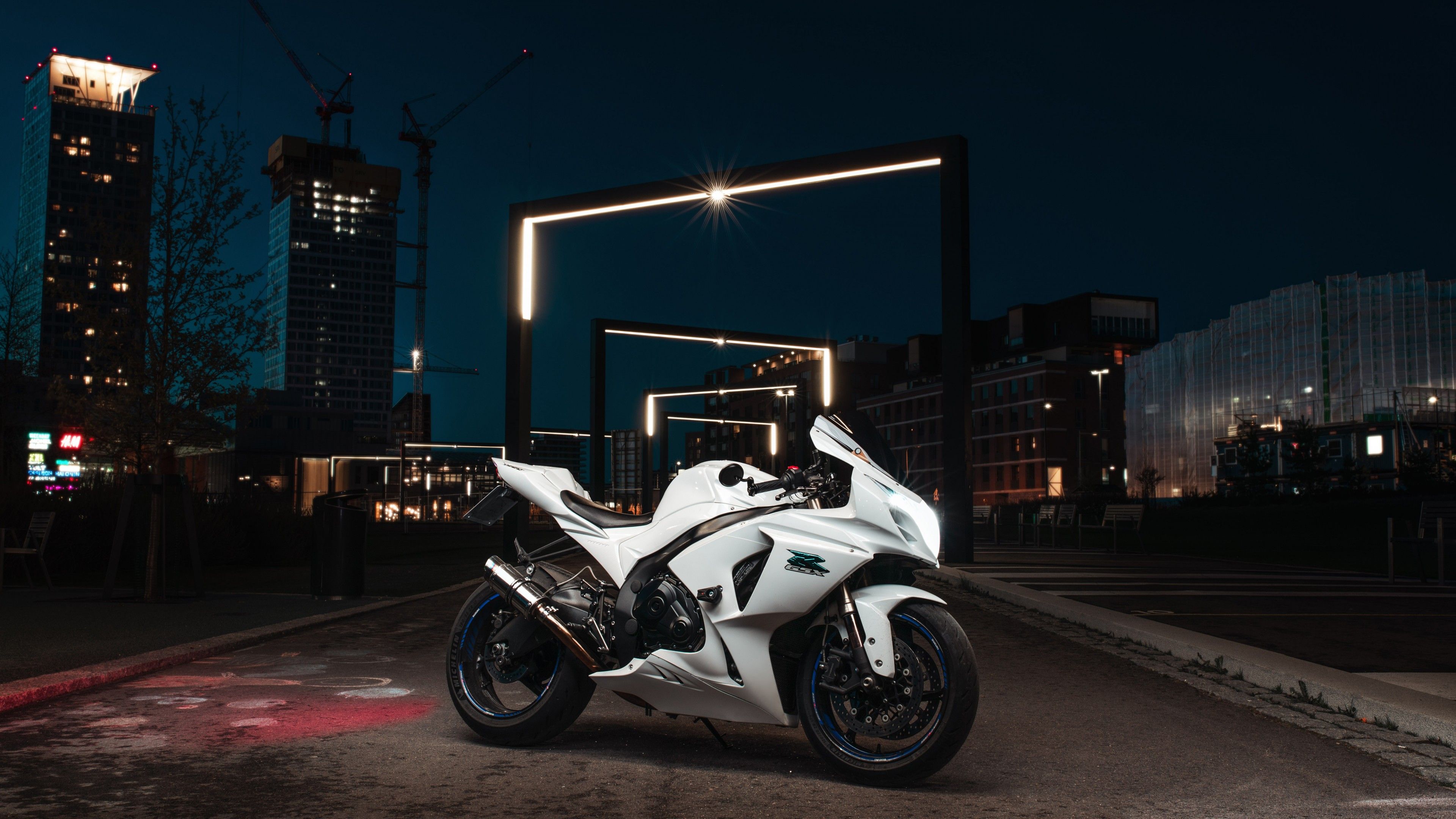 3840x2160 White Suzuki GSX R1000R 4K 5K HD Suzuki Wallpaper