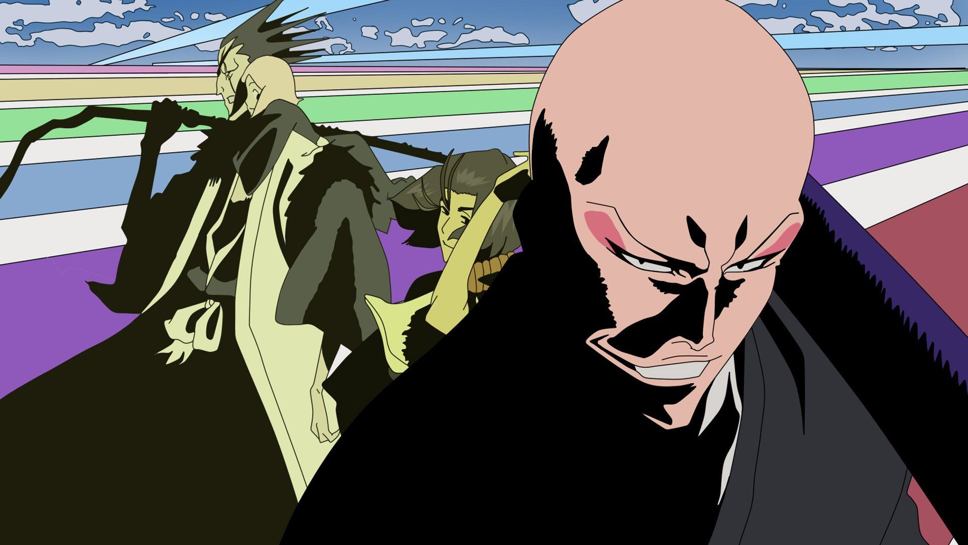 1920x1080 Download Kenpachi Zaraki Yumichika Ayasegawa Ikkaku Madarame Yachiru Kusajishi Anime Bleach HD Wallpaperx1080