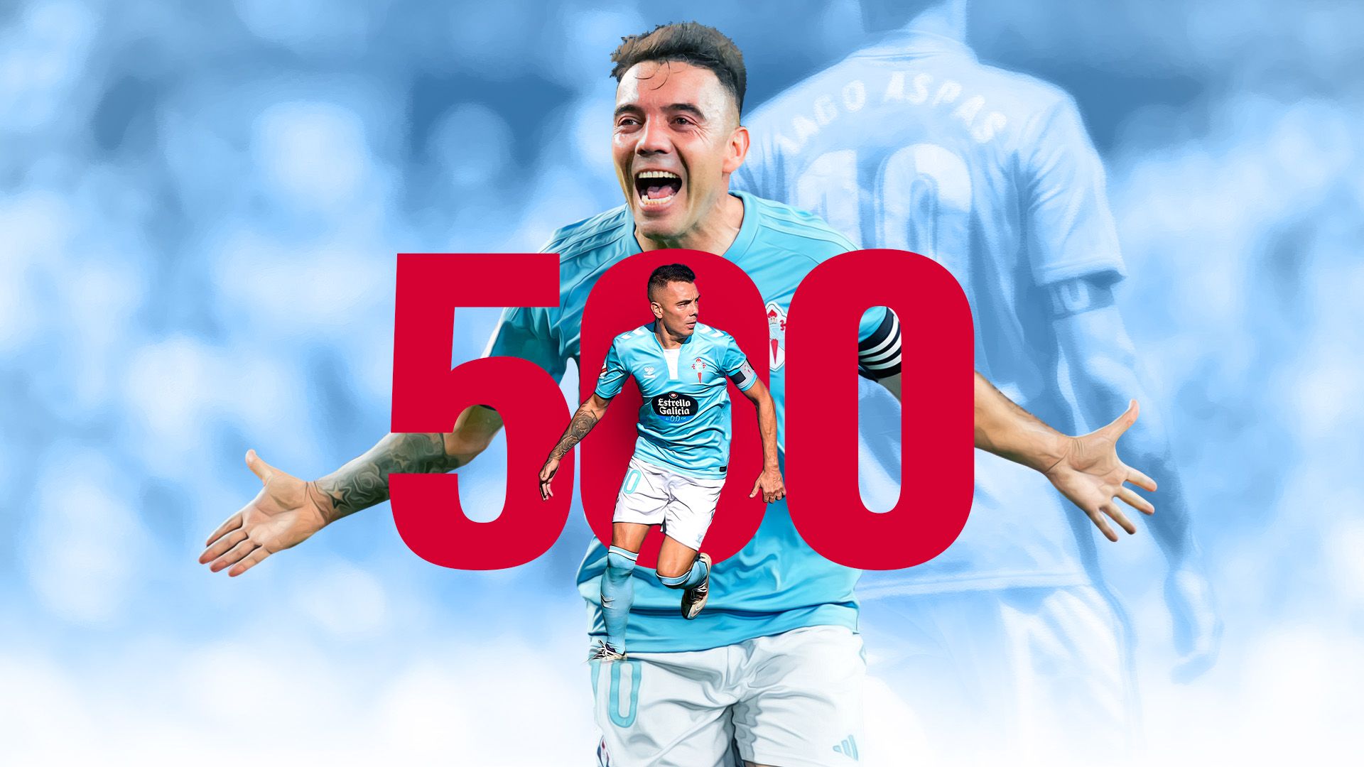 1920x1080 Iago Aspas, 500 veces celeste