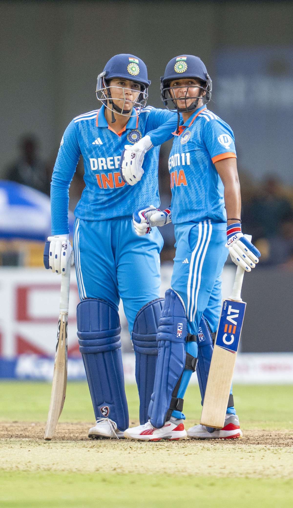 1200x2082 Feels good, doesn't it? Smriti Mandhana and Harmanpreet Kaur take a moment off during their big stand