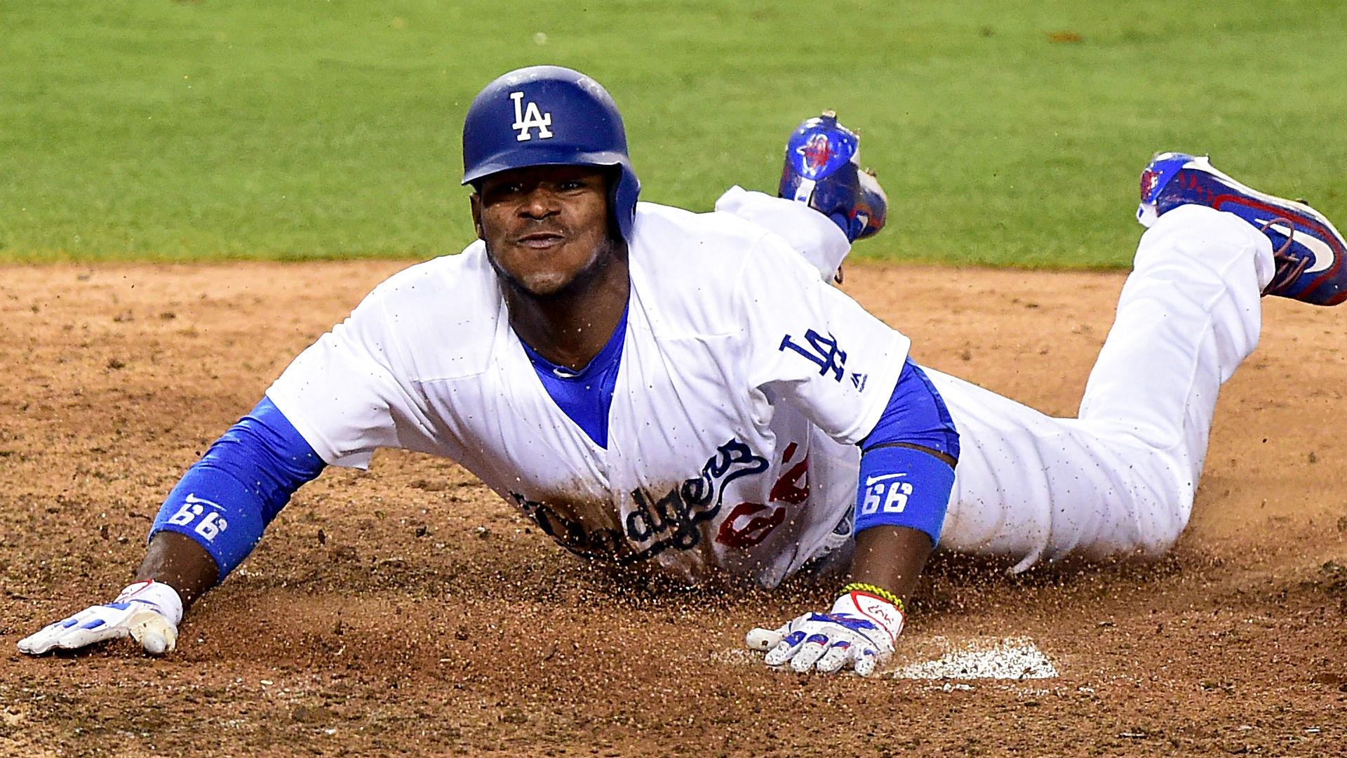 1920x1080 WATCH: Yasiel Puig's mad dash after error gives Dodgers wild win over Nationals