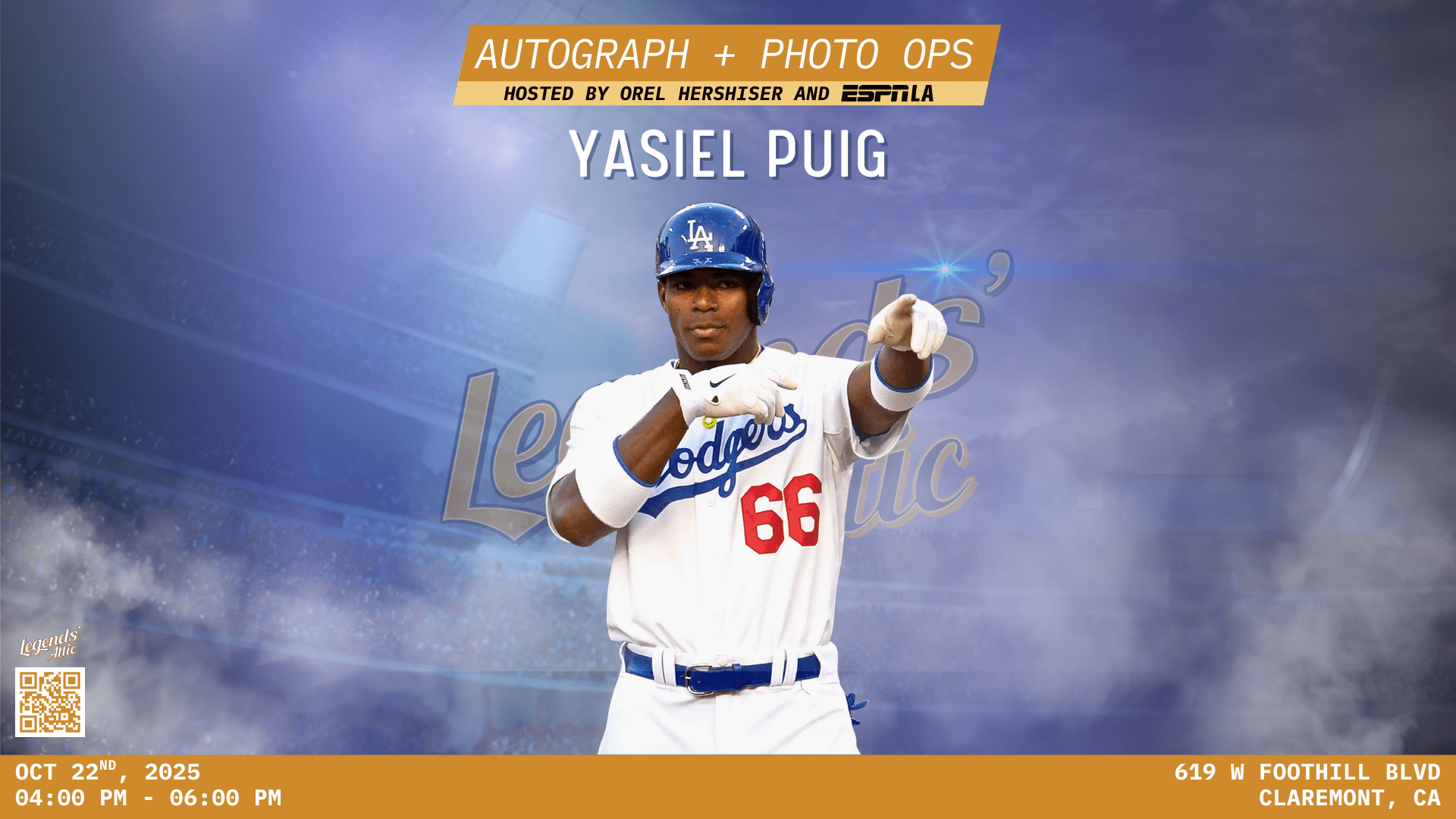 1920x1080 Yasiel Puig Autograph Signing Claremont. Legends' Attic