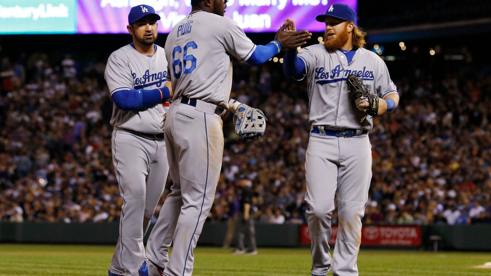 1600x900 Yasiel Puig's throw, Yimi Garcia's injury part of an eventful night for Dodgers in Denver