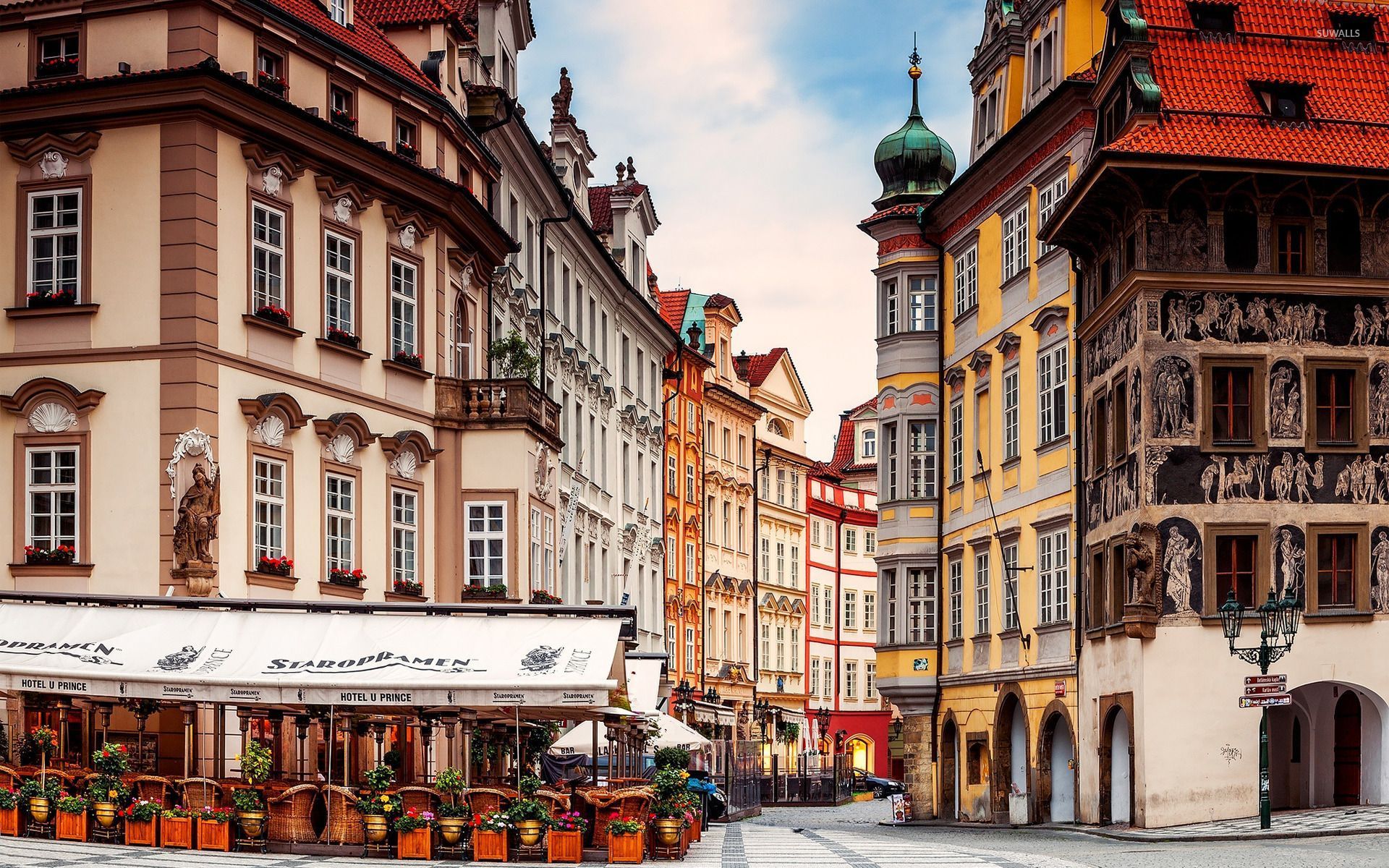 1920x1200 European Town Wallpaper, HD Background