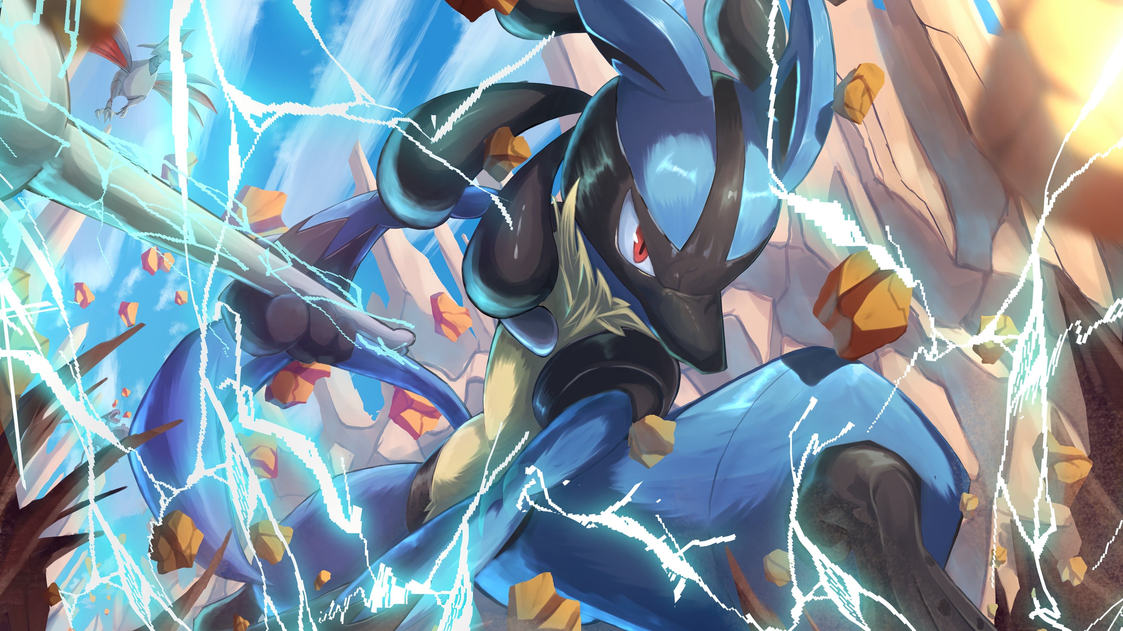 3840x2160 Lucario from Pokemon Anime Wallpaper 4K for Desktop