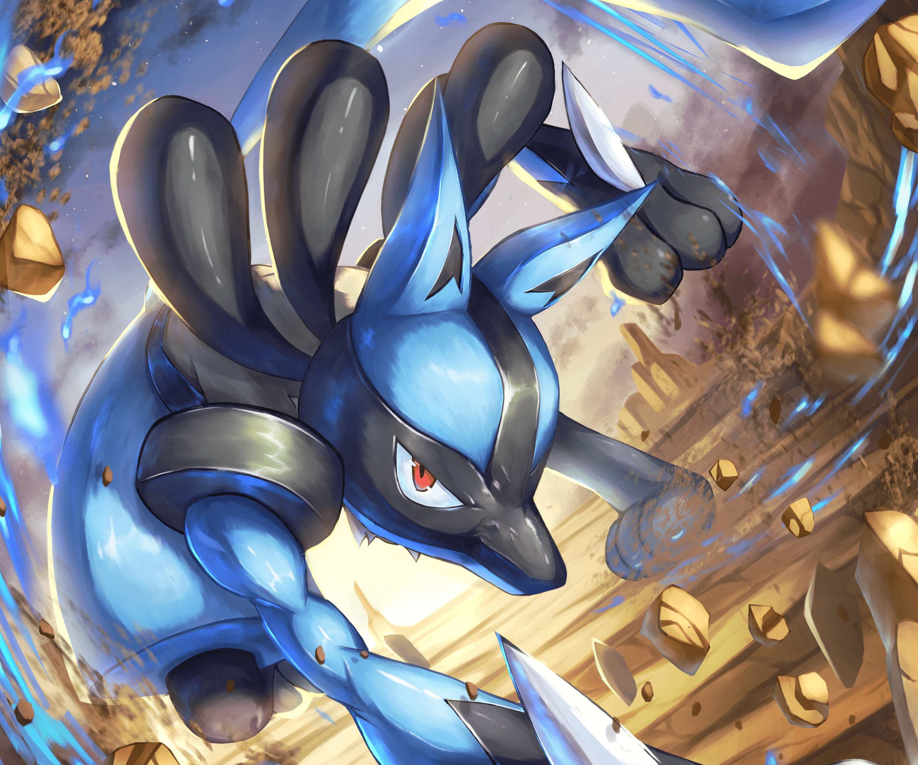 3000x2500 4k Lucario Wallpaper