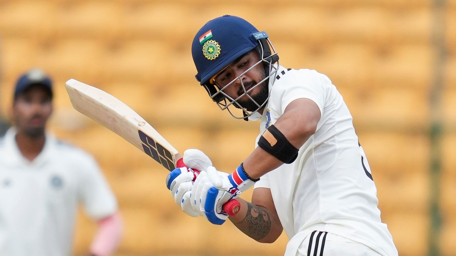 1600x900 Riyan Parag crestfallen, angry, smacks bat on his pads before walking back, commentators confused in Duleep Trophy