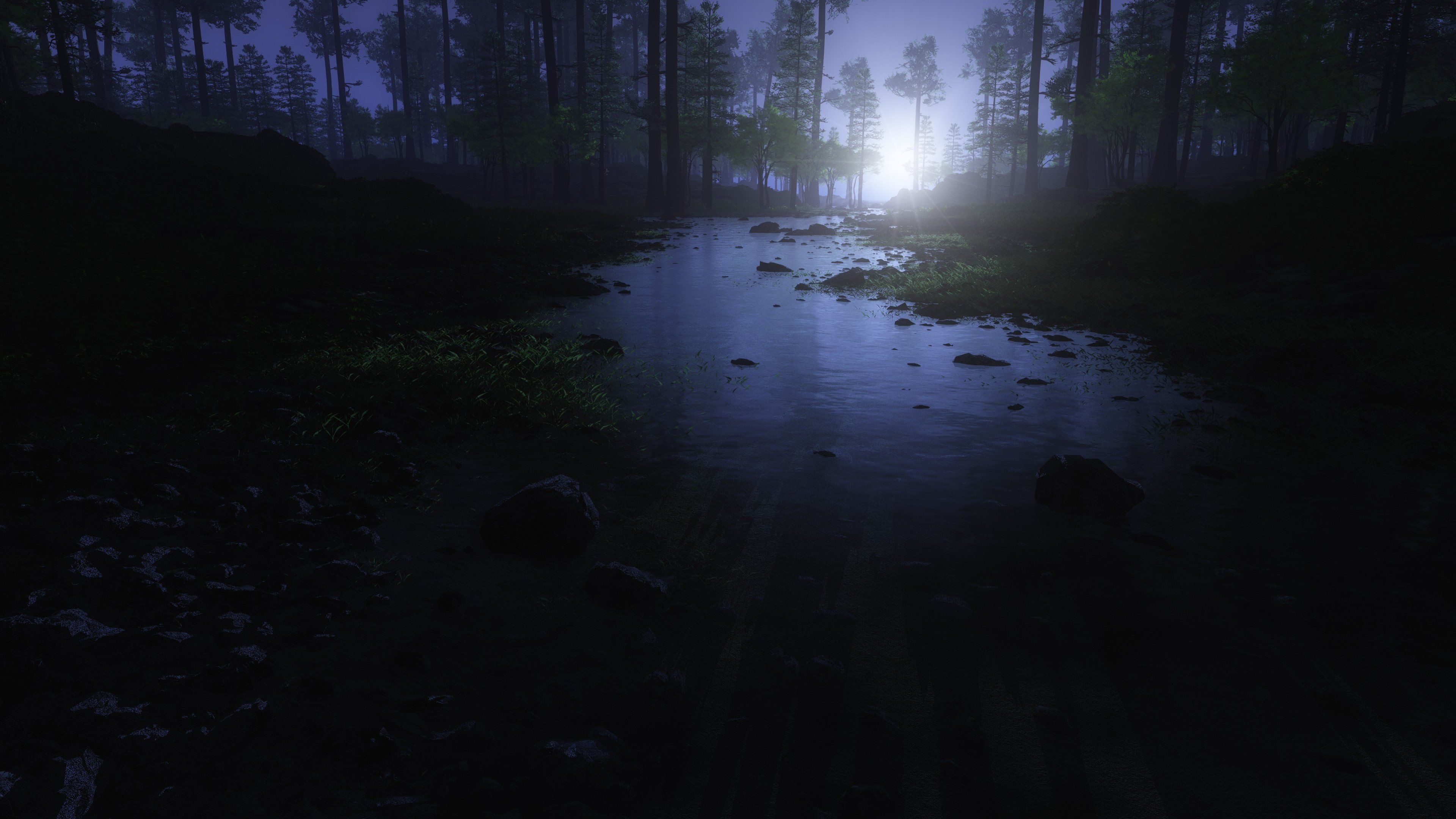 3840x2160 Enchanting Forest Reflections Ultra HD Wallpaperx2160