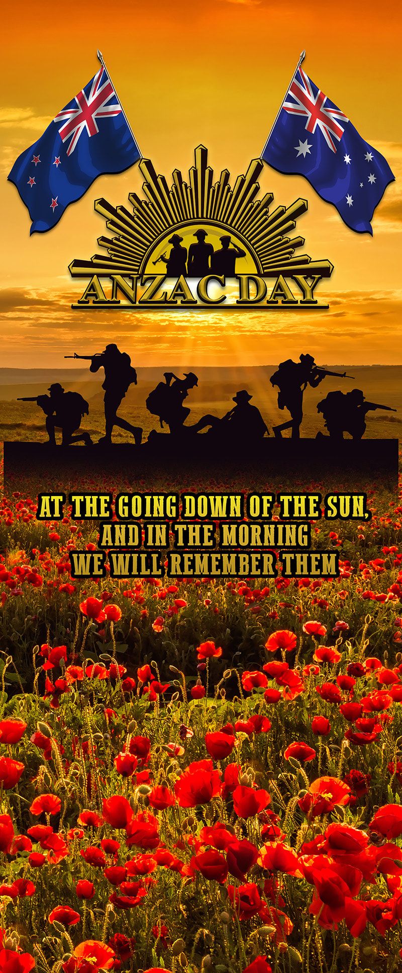 800x1934 Anzac Door Mural