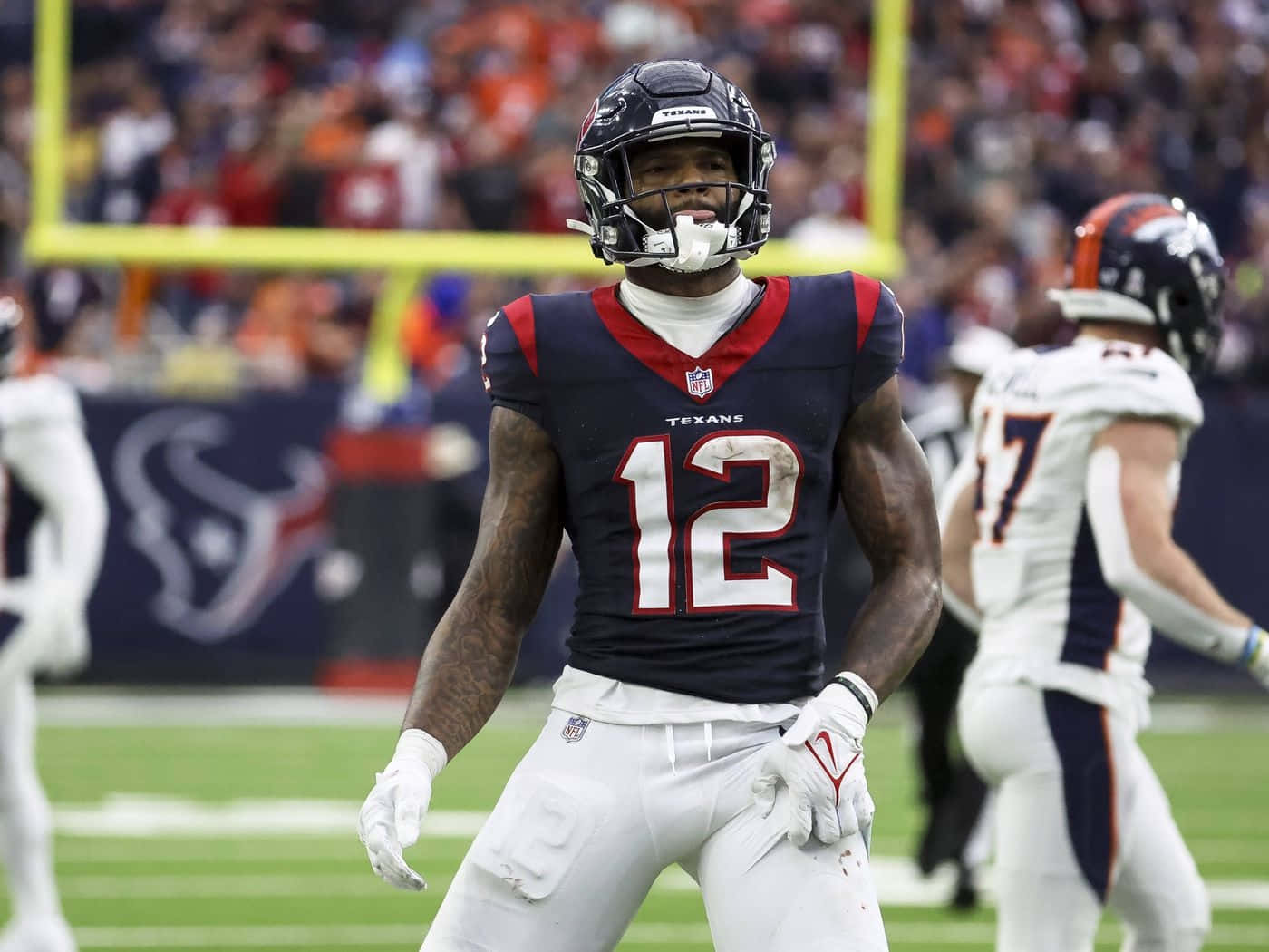 1400x1050 Download Nico Collins Houston Texans Game Day Wallpaper