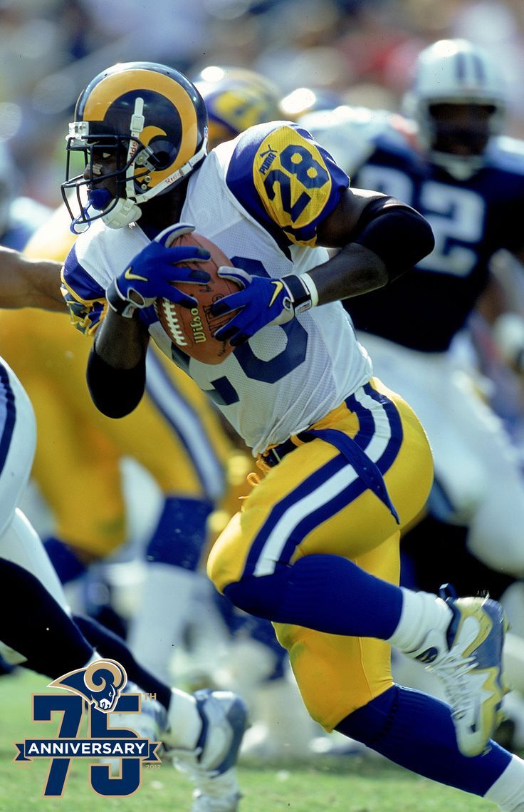 736x1139 Running Back Marshall Faulk Played For The St. Louis Rams From 1999 2005. Faulk Was A Major Part Of The Rams “Greatest Show On Turf” Era, Tallying 959 Rushing Yards, 071 Receiving Yards