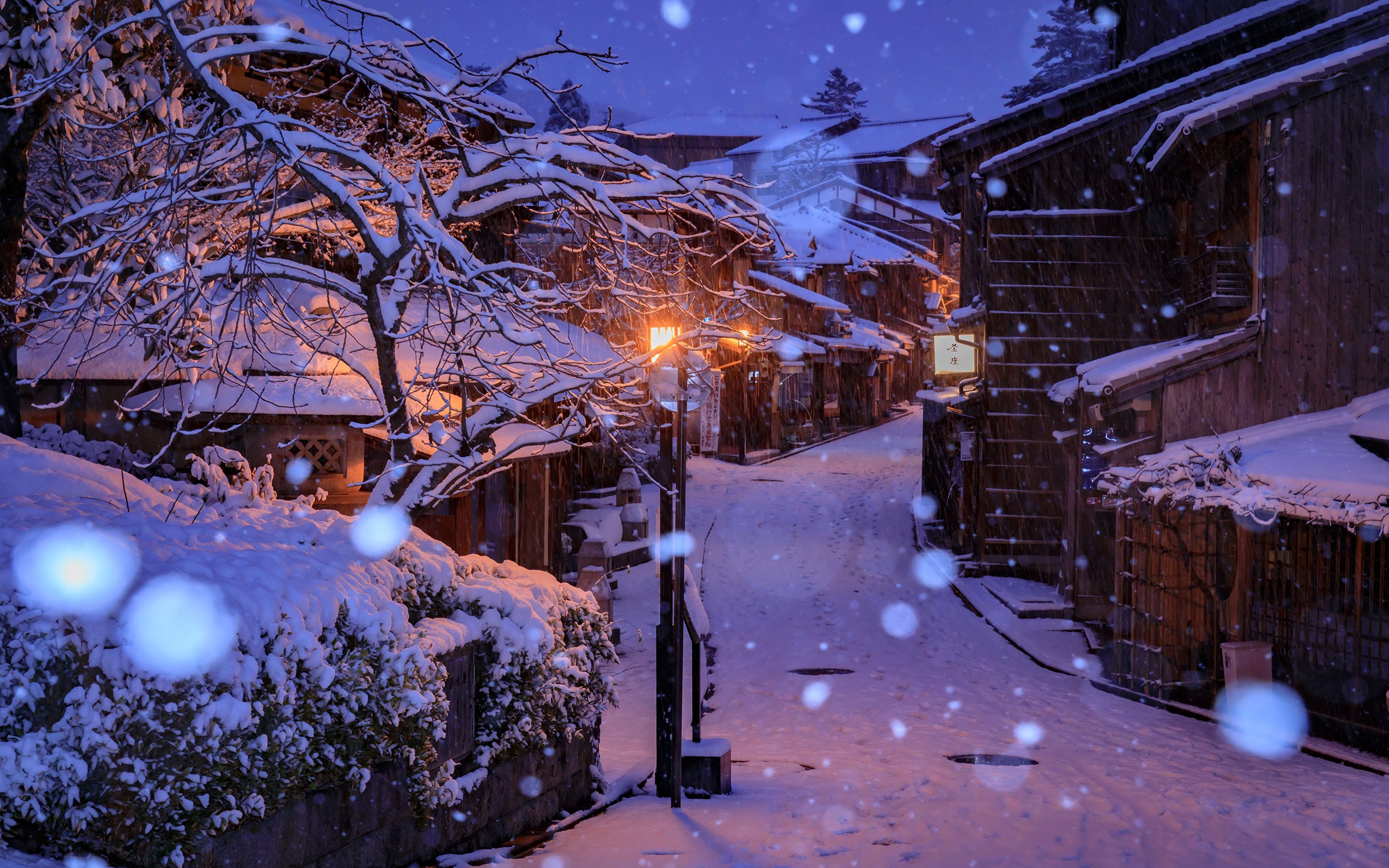 3840x2400 Japan Snow Wallpaper