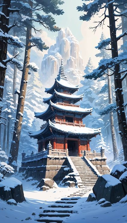423x740 Japanese winter wallpaper Image