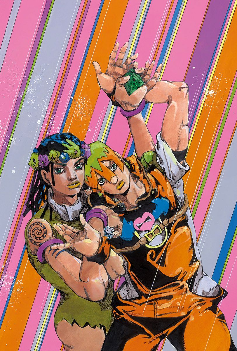 812x1200 JOJOLANDS CHAPTER 10!!! I love the double page art this month like its wallpaper worthy also y does each month it leaves on such a cliff hanger, im so impatient lol