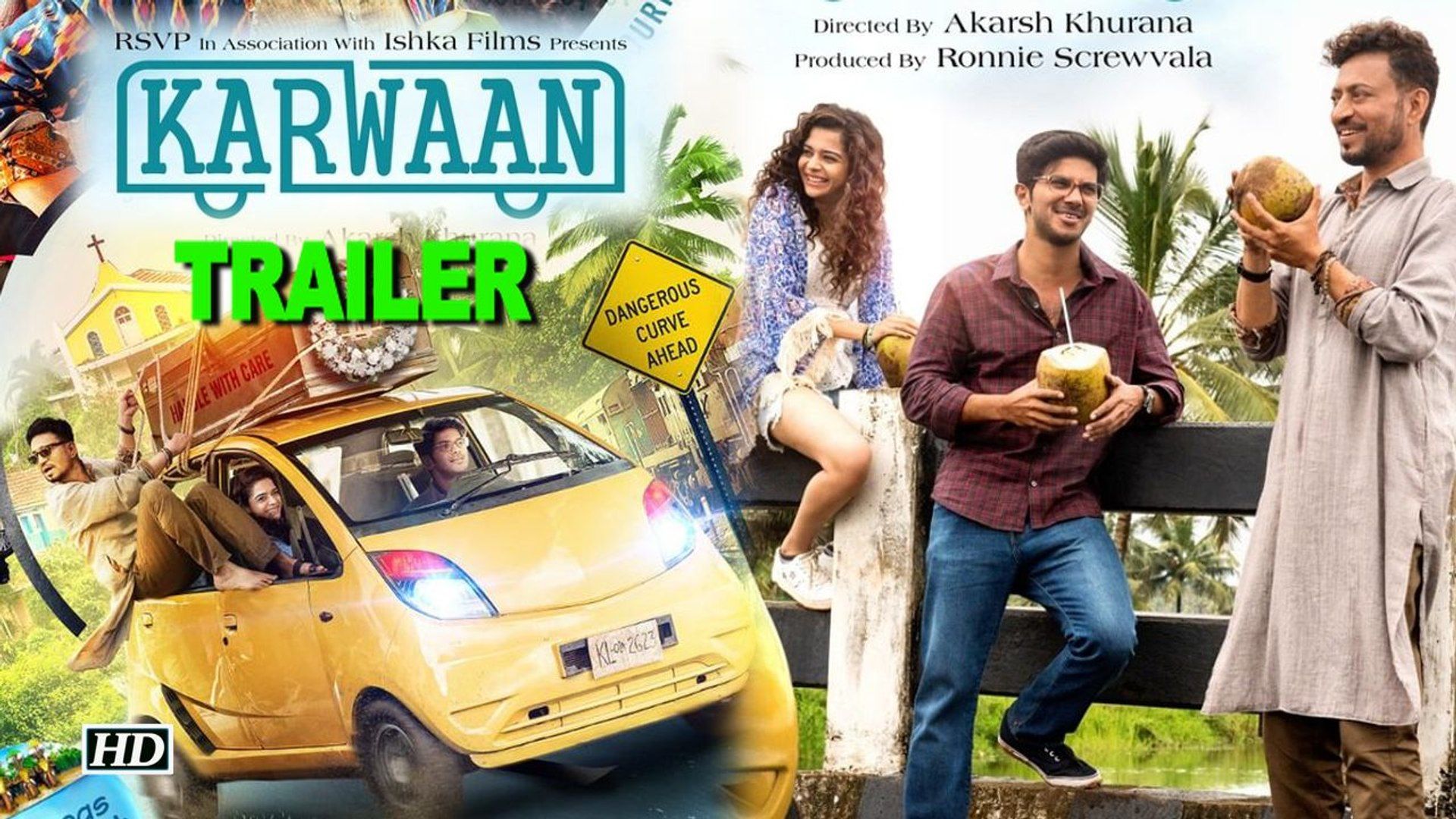1920x1080 Karwaan TRAILER. Irrfan & Dulquer's adventure with a dead body!body