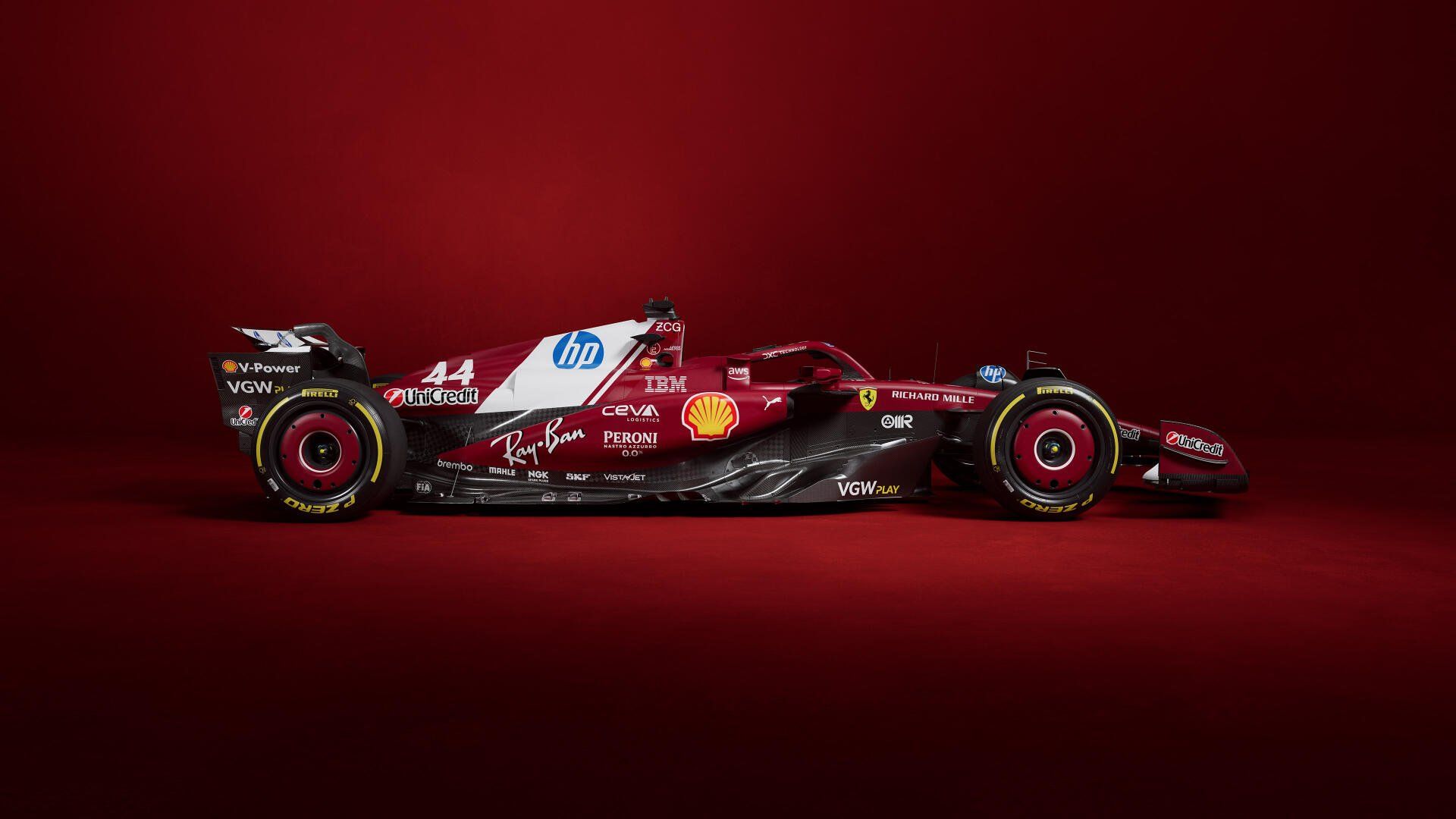 1920x1080 Ferrari SF 25 F1 Racer In Vibrant Red