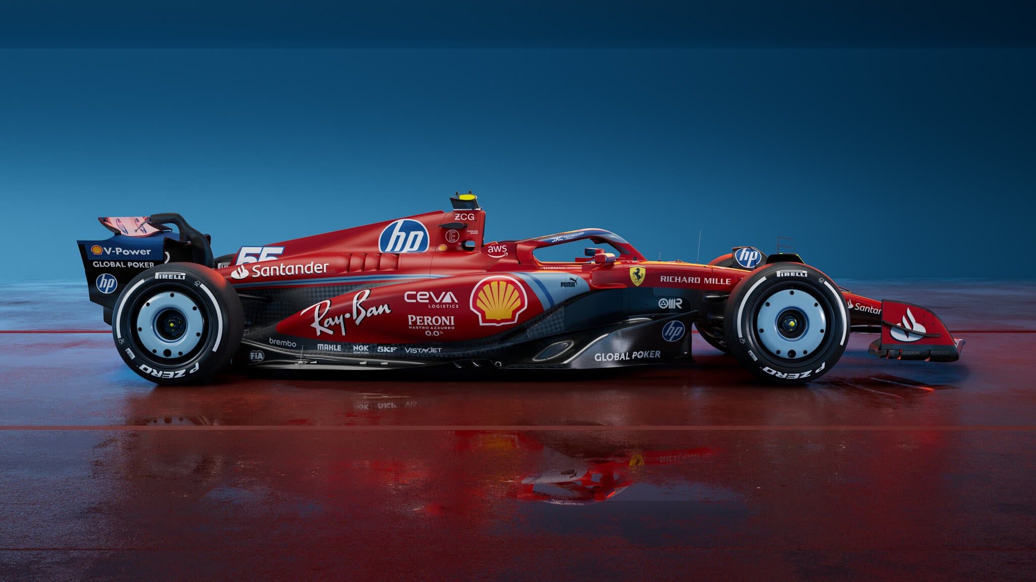 2048x1152 Here's The Long Awaited Blue Ferrari Livery