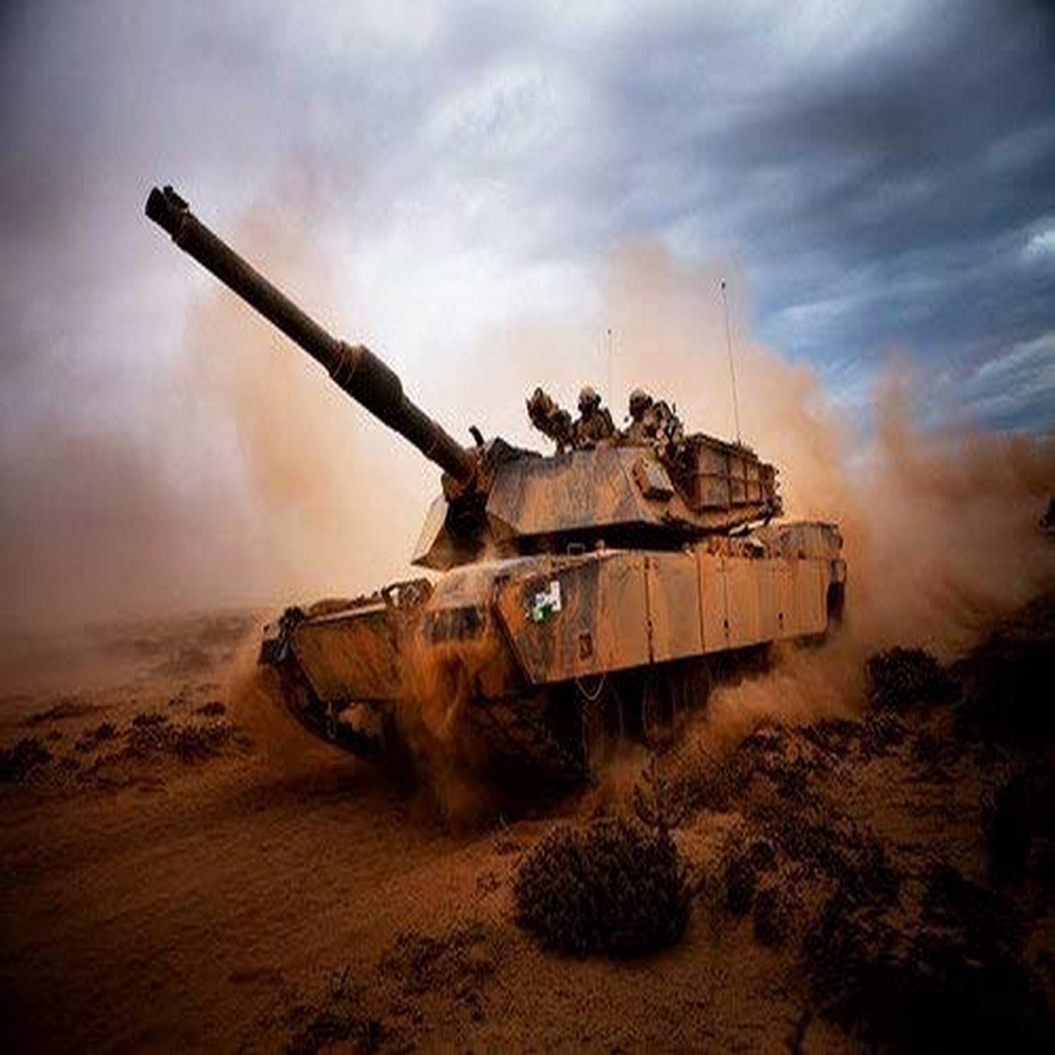 1500x1500 Marines roll down a dirt road on their M1A1 Abrams Main Battle Tank Poster Print by Stocktrek Image (34 x 22): Posters & Prints