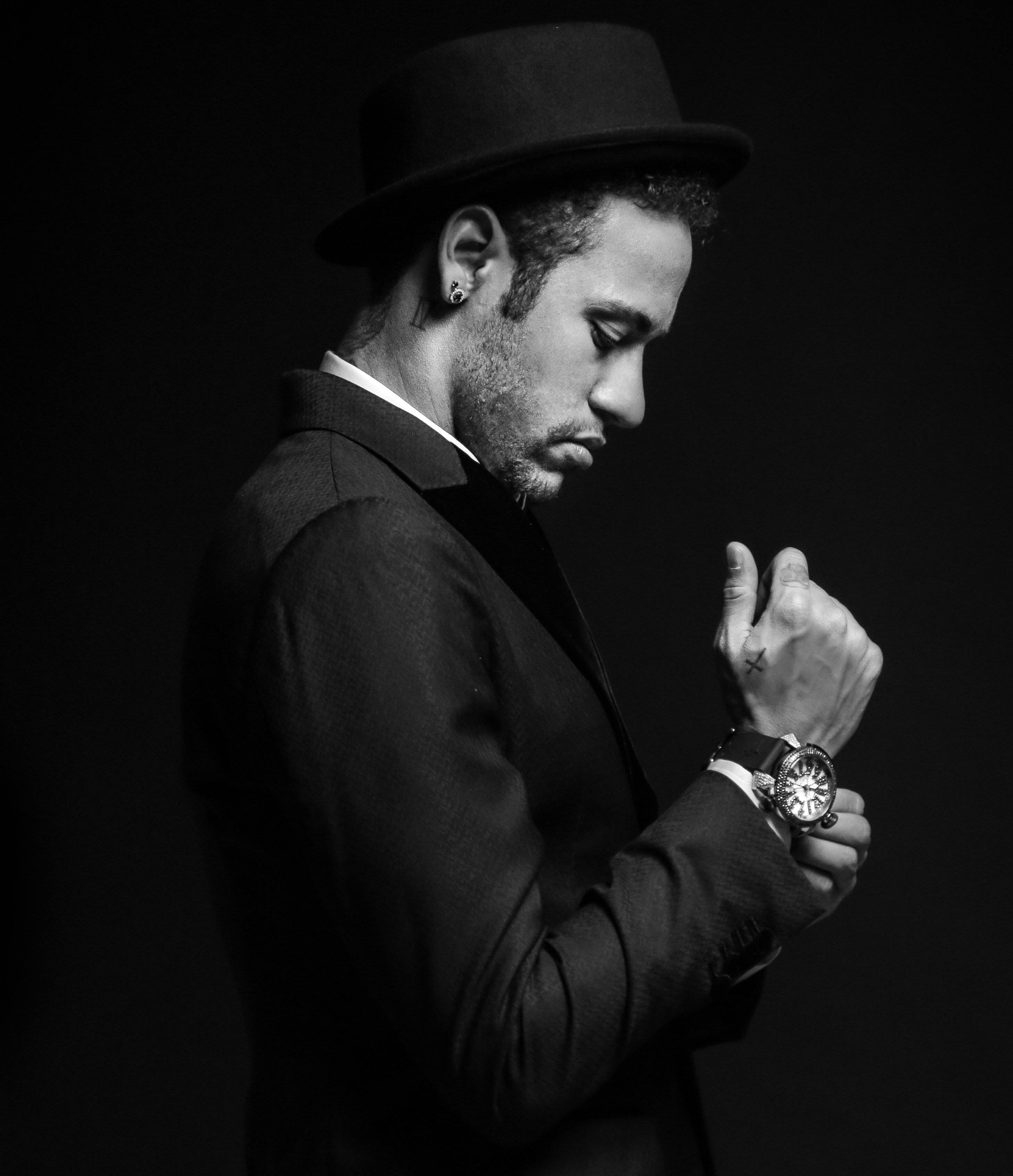 2916x3384 Download Cool Neymar Jr In Suit Wallpaper