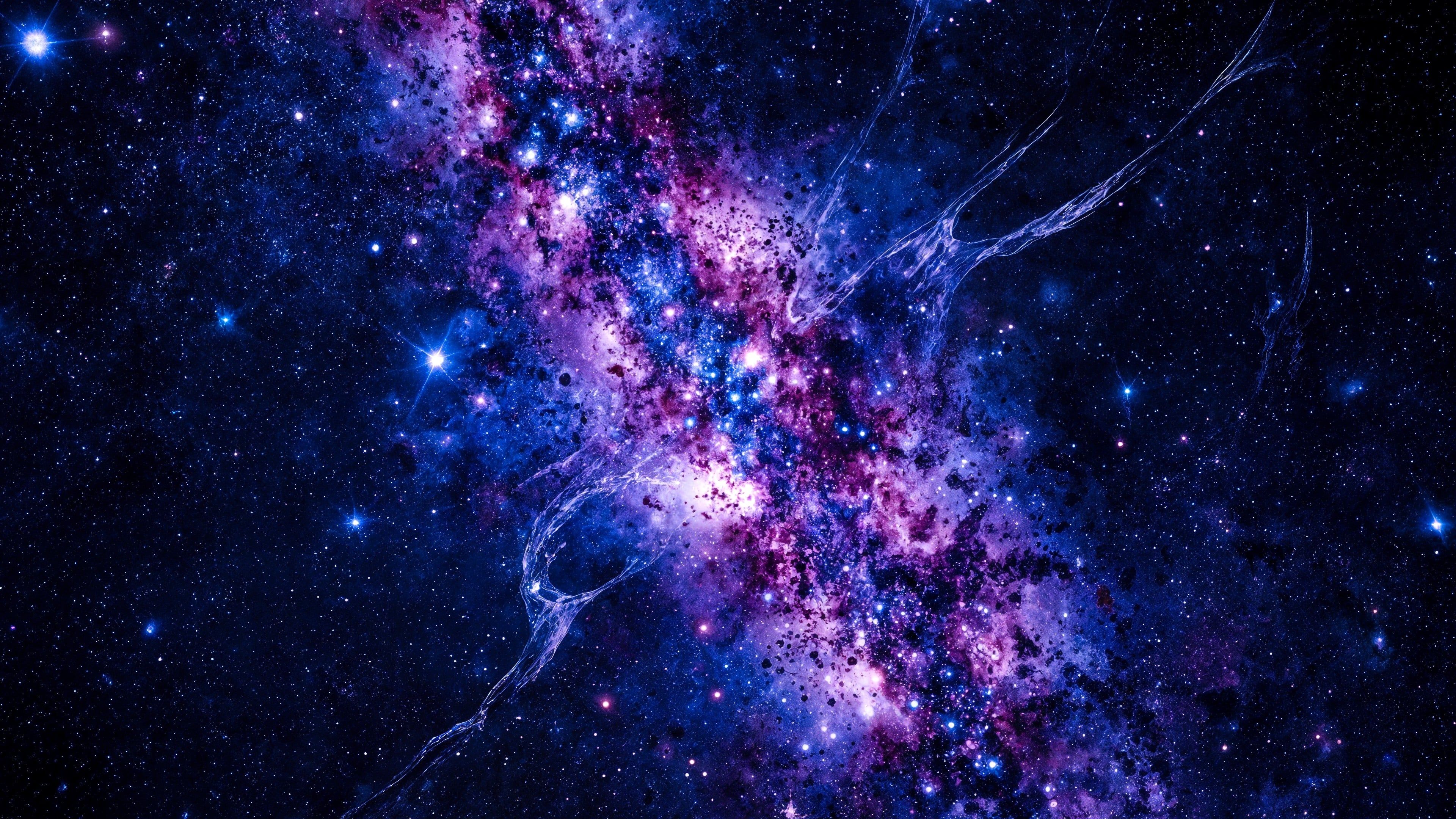 3840x2160 Abstract universe with stars Wallpaper 4K for Desktop