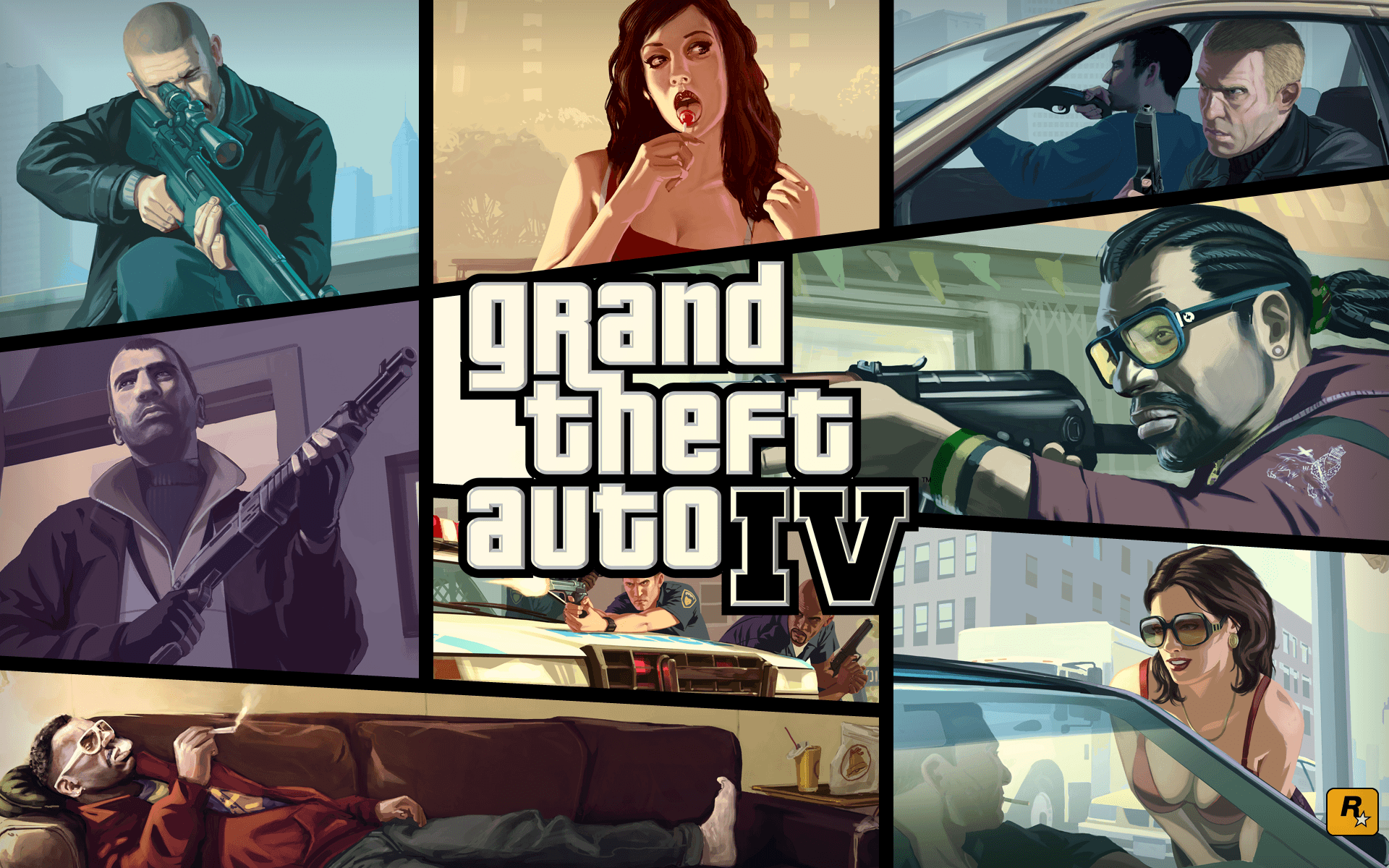 1920x1200 Grand Theft Auto IV HD Wallpaper: Dive into the Actionx1080