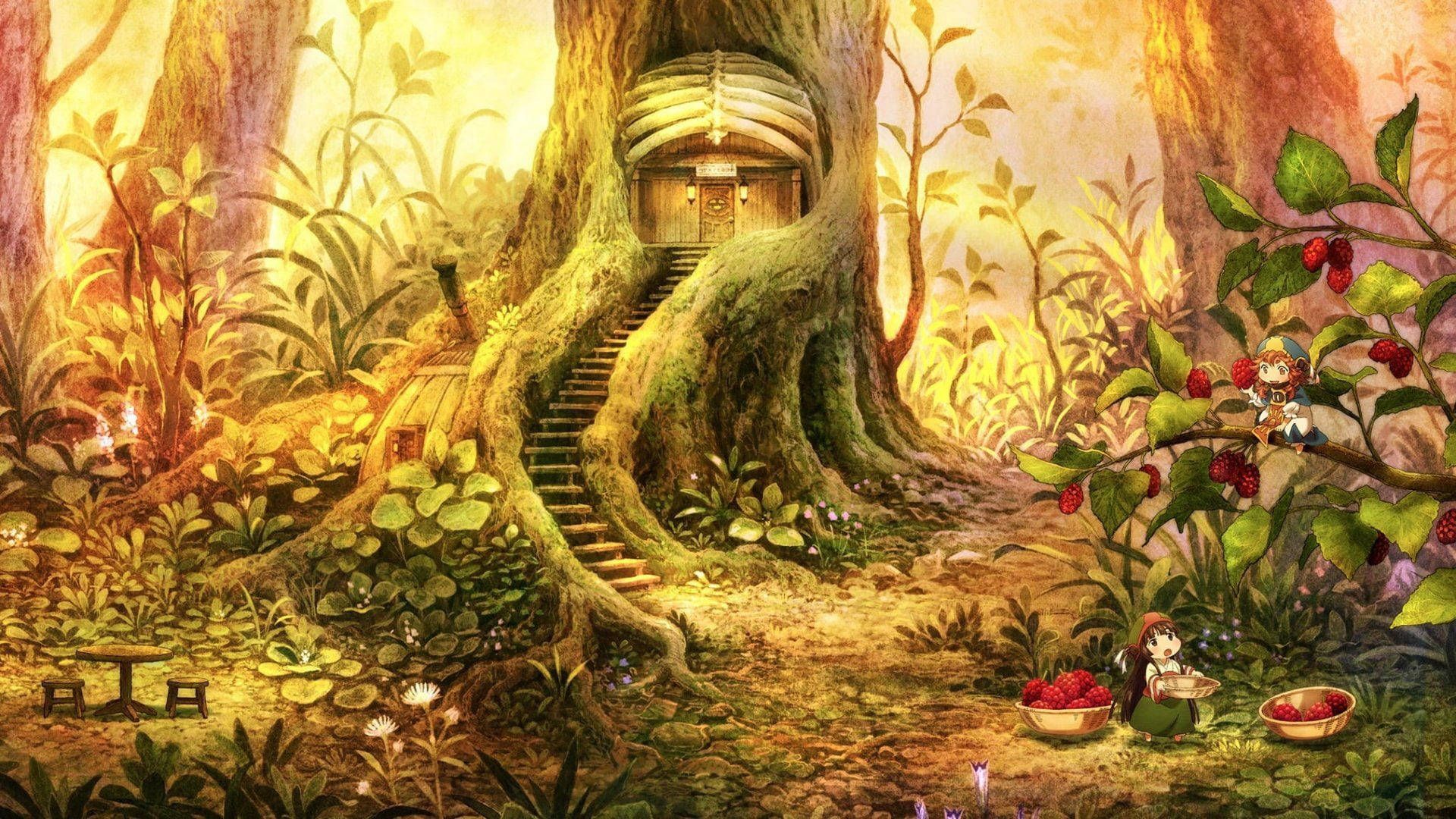 1920x1080 Anime Cottage Wallpaper