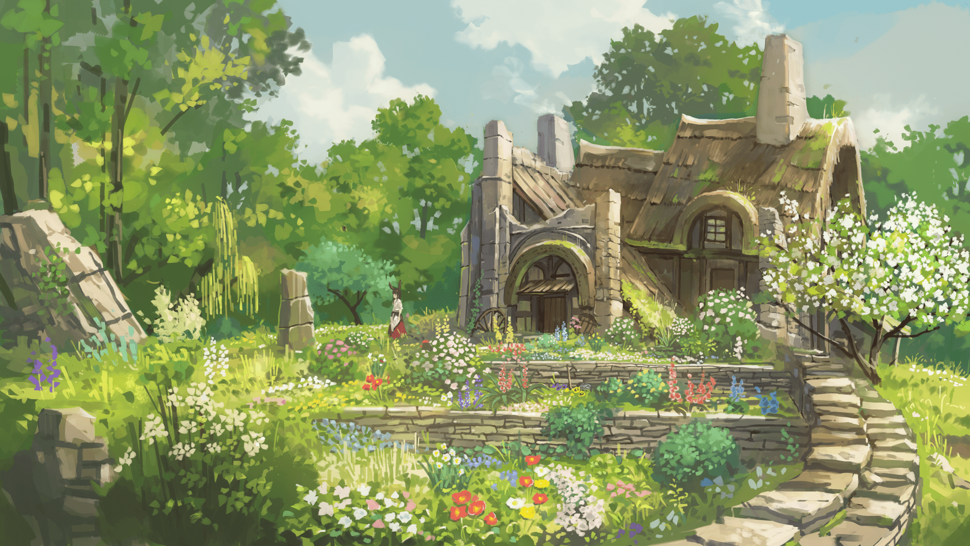 2000x1125 Sunlit Blossom Hut