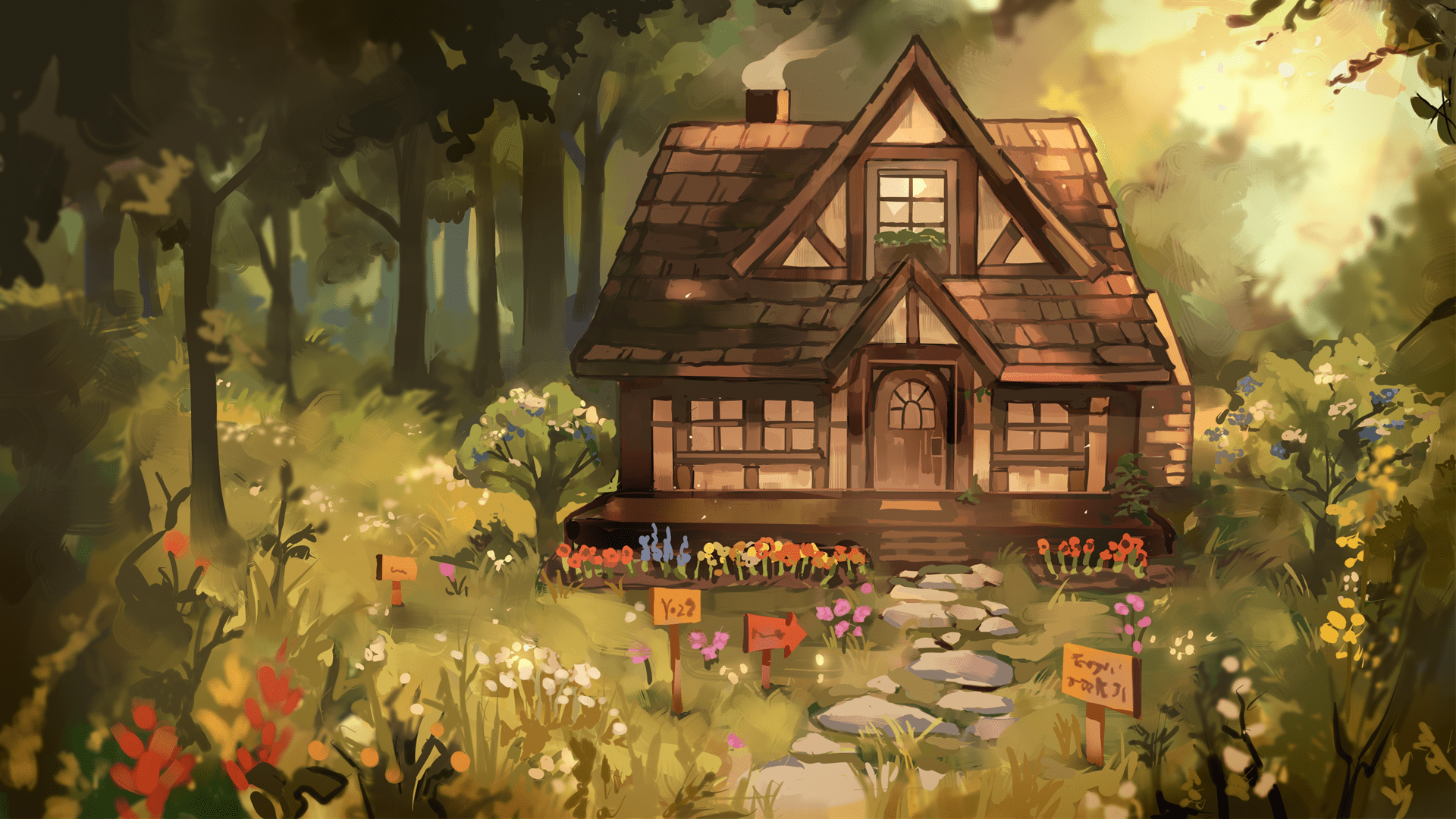 1920x1080 Cottagecore Anime Wallpaper