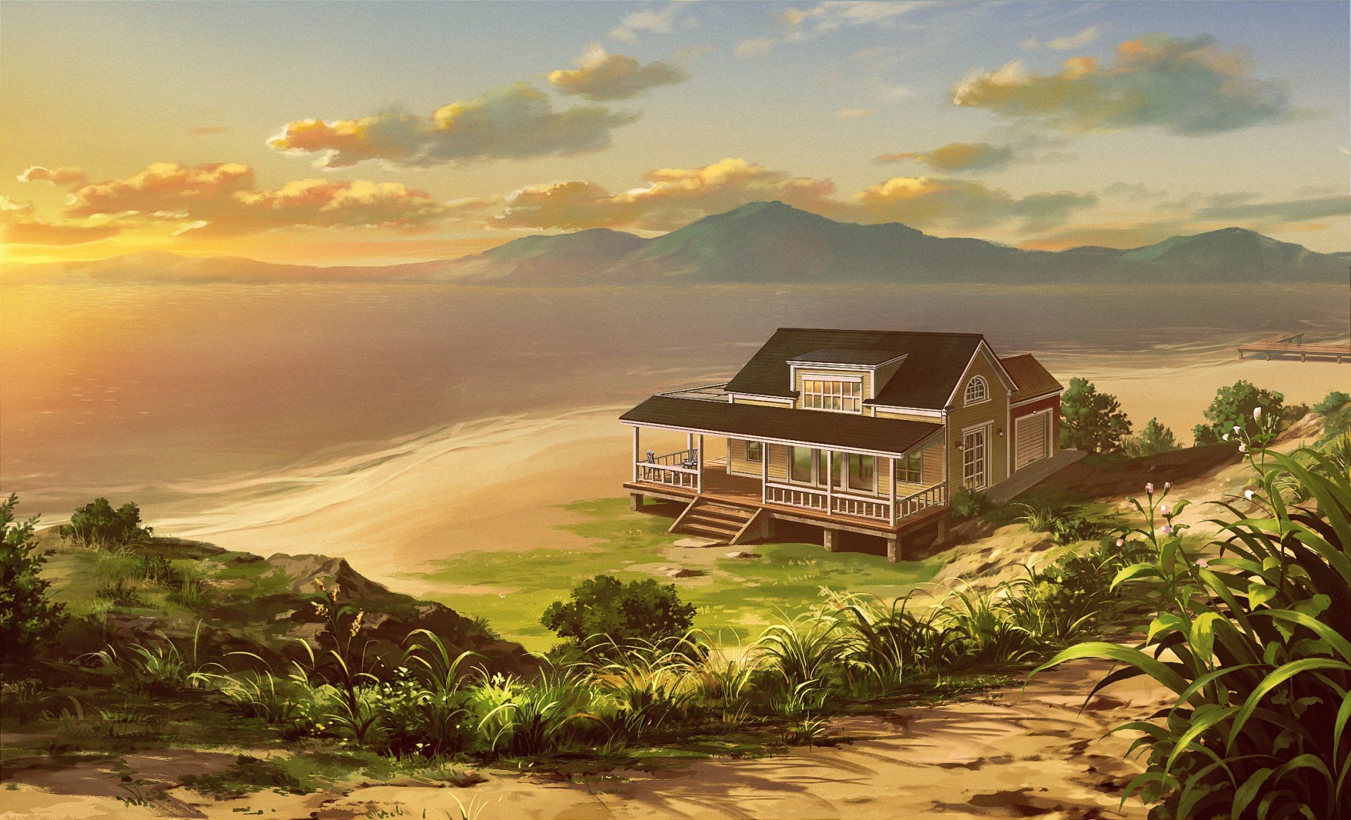1920x1166 Sunset Cottage